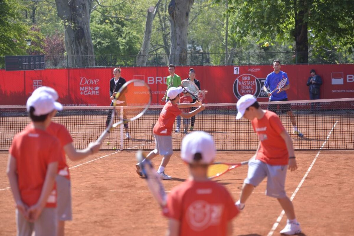 FOTO Ziua copiilor la BRD Năstase-Țiriac Trophy » Horia Tecău și Irina Begu au participat la Kids Day