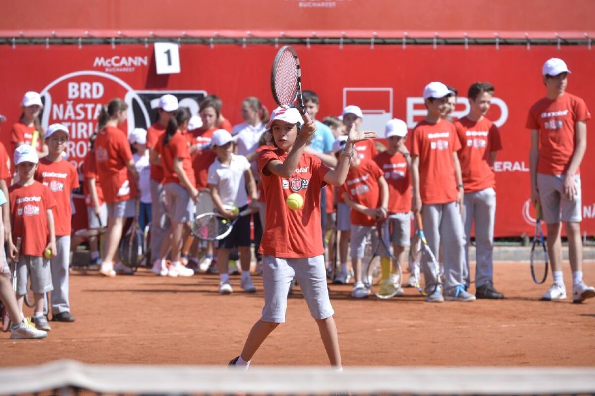 FOTO Ziua copiilor la BRD Năstase-Țiriac Trophy » Horia Tecău și Irina Begu au participat la Kids Day