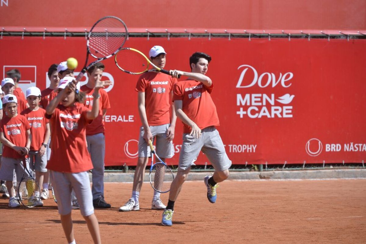 FOTO Ziua copiilor la BRD Năstase-Țiriac Trophy » Horia Tecău și Irina Begu au participat la Kids Day