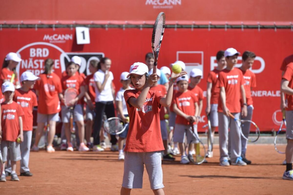 FOTO Ziua copiilor la BRD Năstase-Țiriac Trophy » Horia Tecău și Irina Begu au participat la Kids Day
