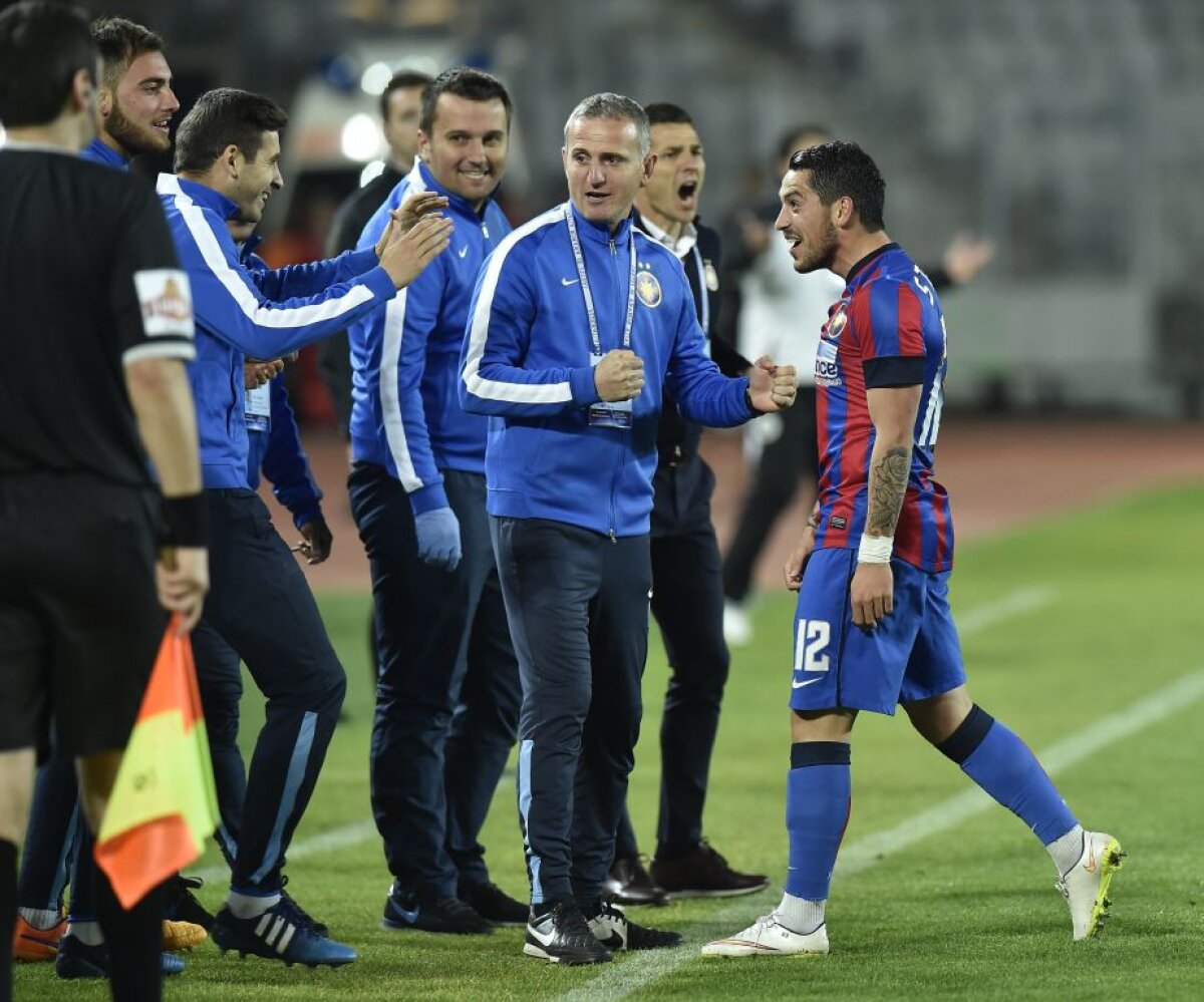 FOTO şi VIDEO » U Cluj - Steaua 0-3 »  Elevii lui Costel Gâlcă se menţin pe primul loc după o victorie categorică