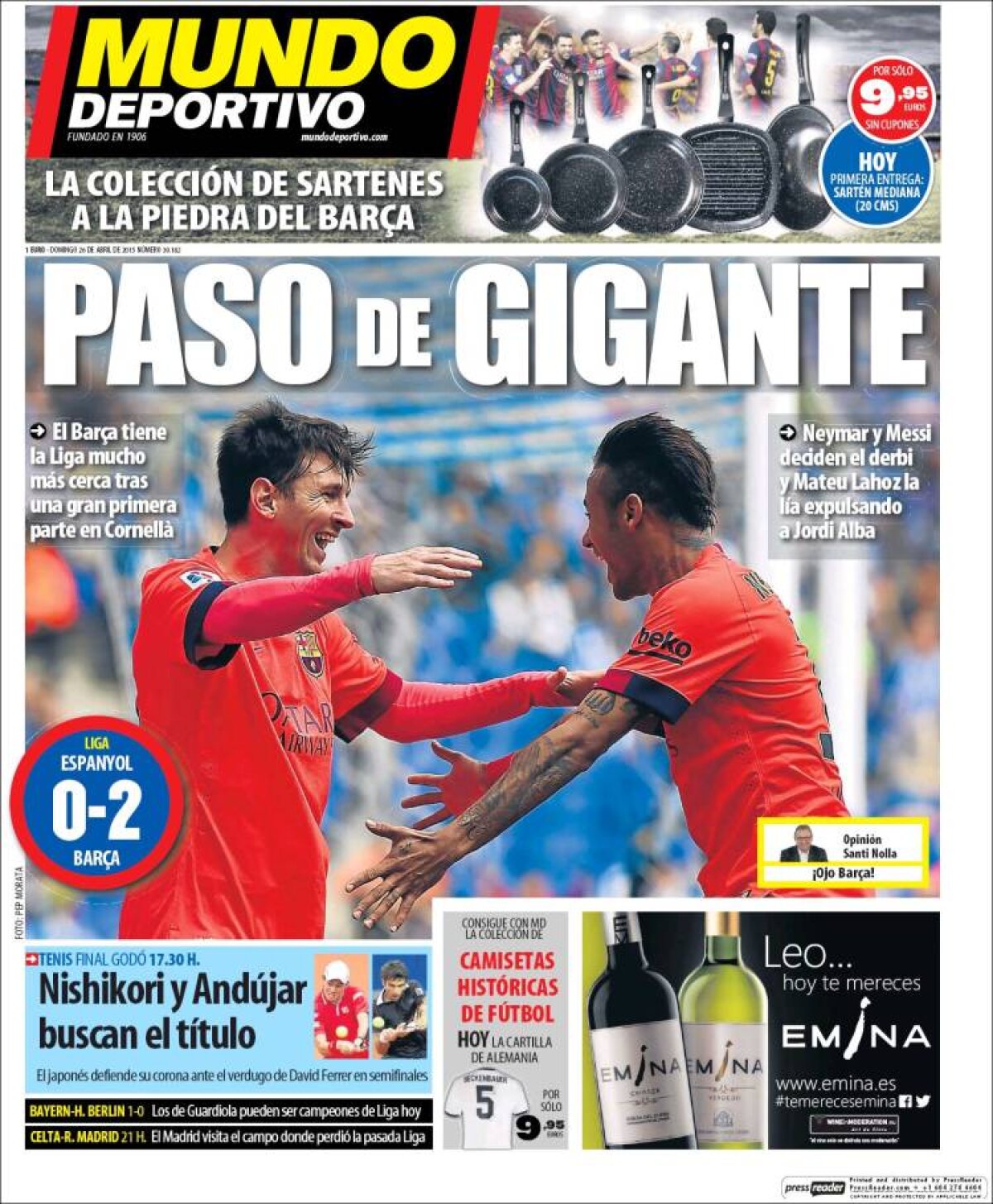 Ce scriu azi ziarele de sport din Europa (26 aprilie 2015)