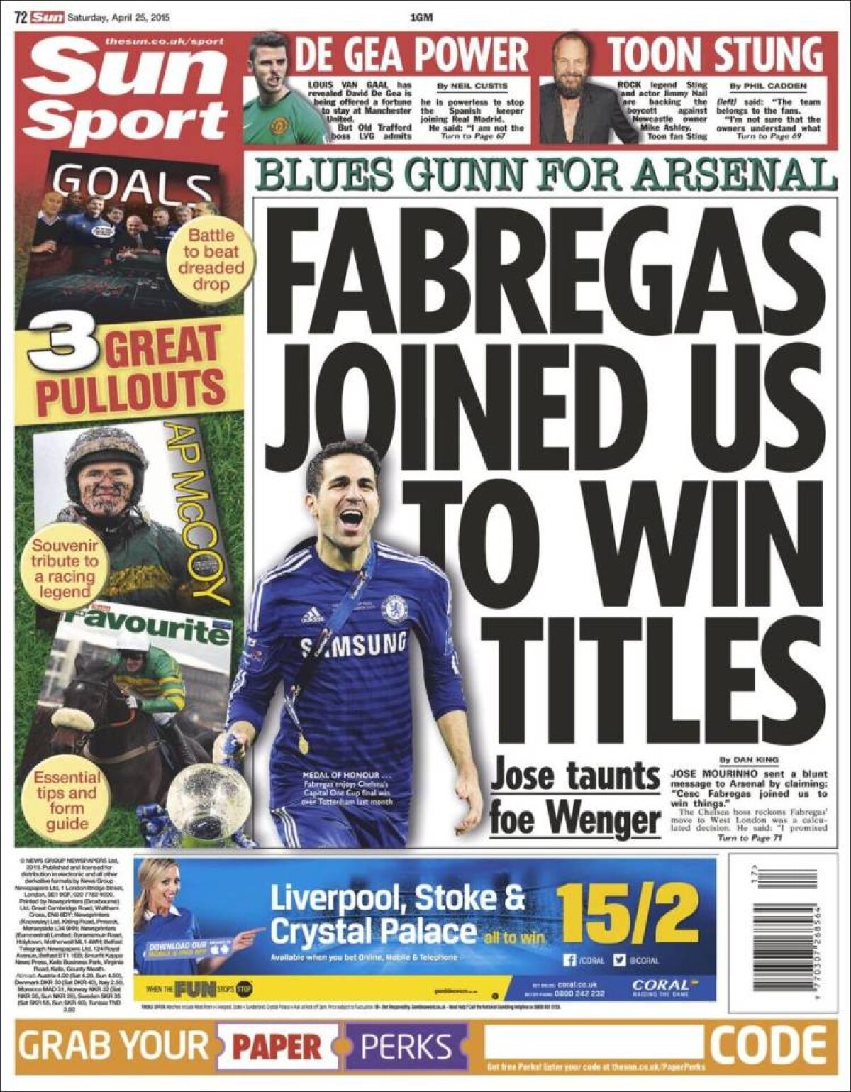 Ce scriu azi ziarele de sport din Europa (26 aprilie 2015)