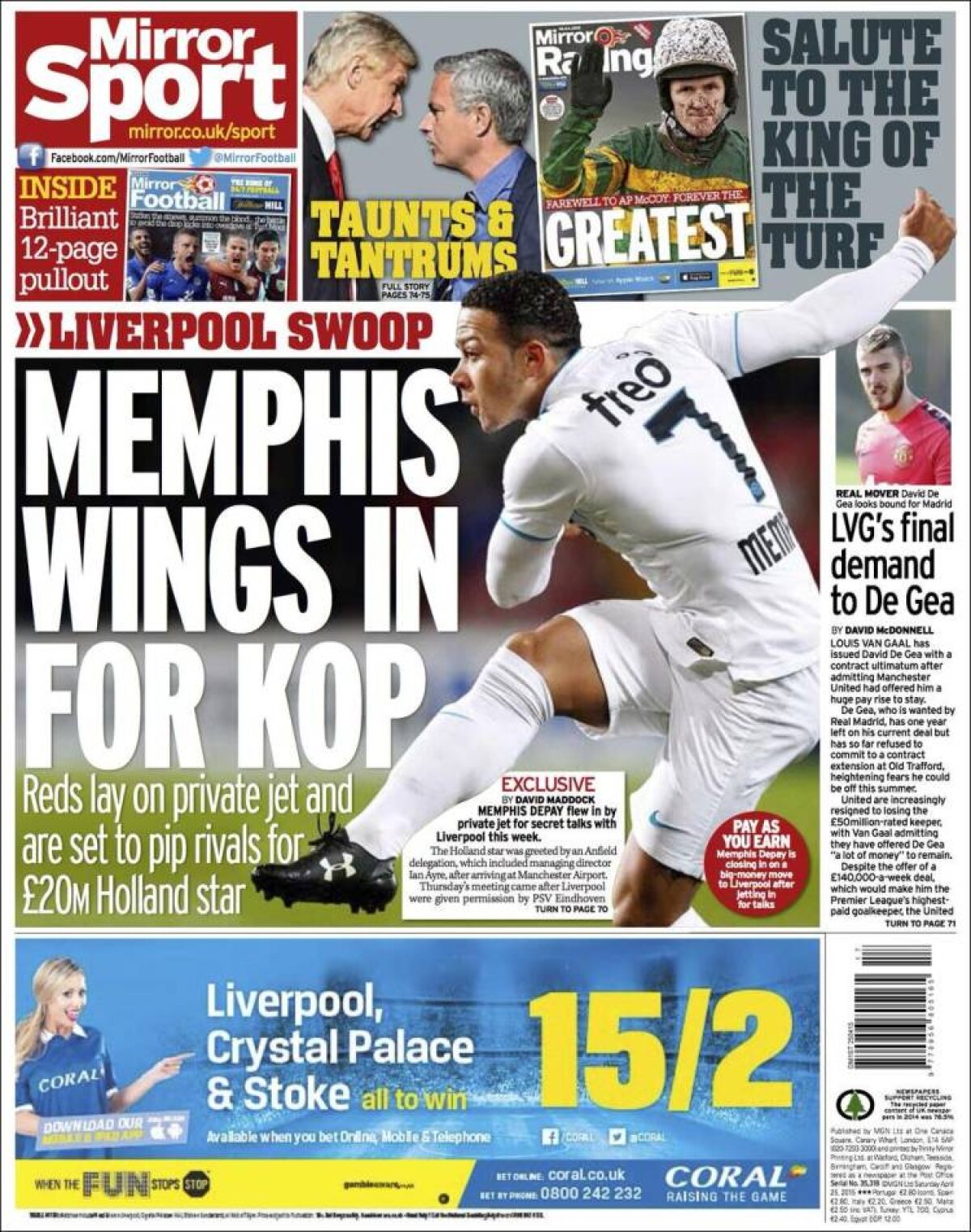 Ce scriu azi ziarele de sport din Europa (26 aprilie 2015)