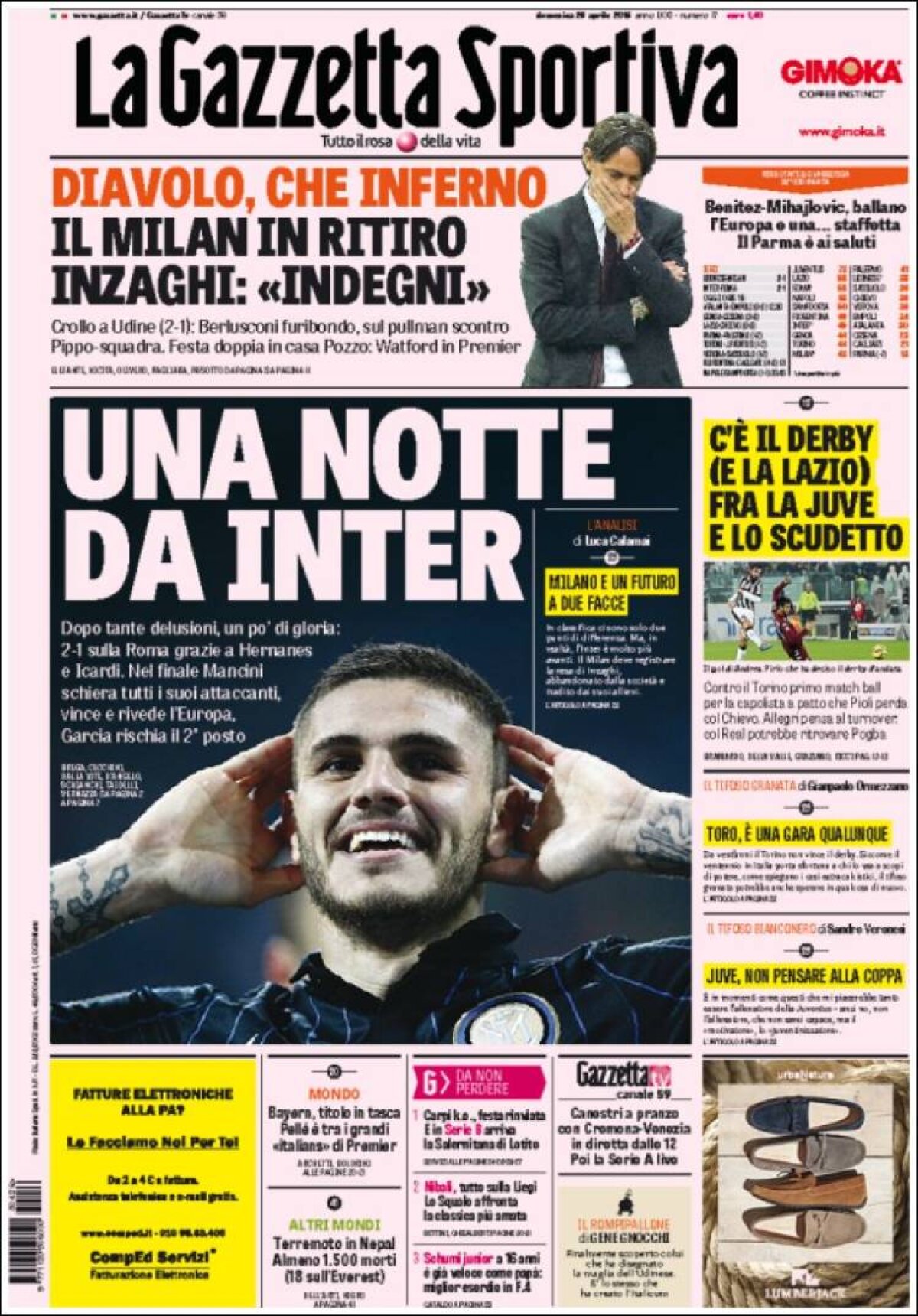 Ce scriu azi ziarele de sport din Europa (26 aprilie 2015)