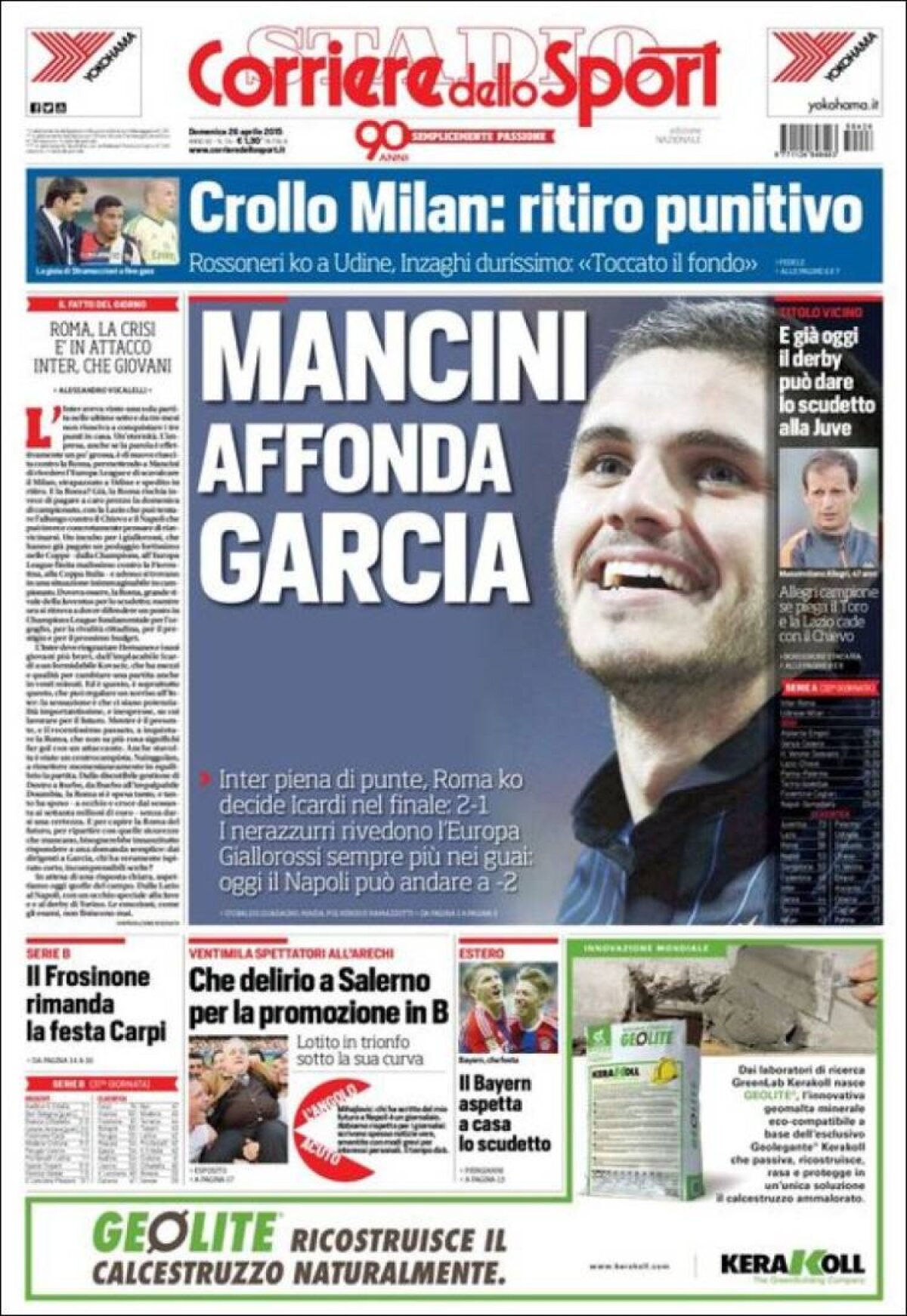 Ce scriu azi ziarele de sport din Europa (26 aprilie 2015)