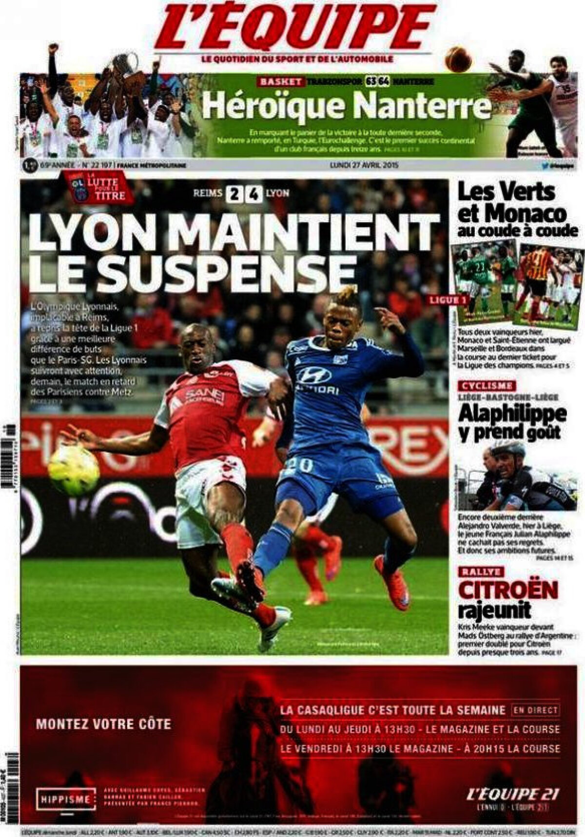 Ce scriu azi ziarele de sport din Europa (27 aprilie 2015)