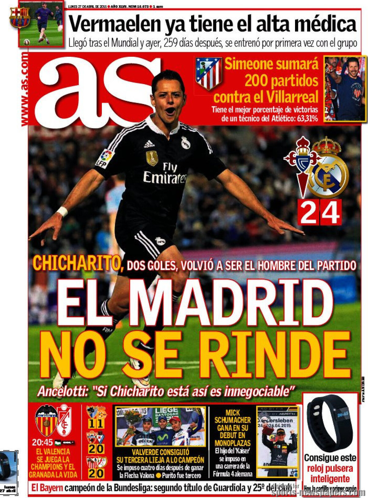 Ce scriu azi ziarele de sport din Europa (27 aprilie 2015)