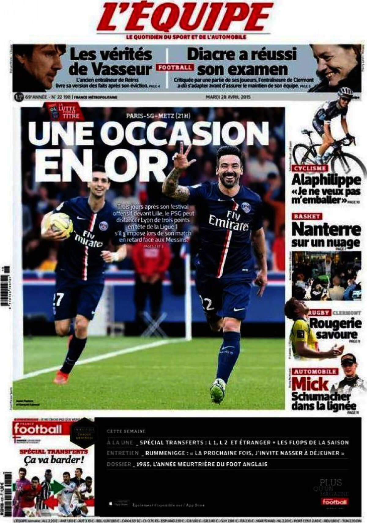 Ce scriu azi ziarele de sport din Europa (28 aprilie 2015)