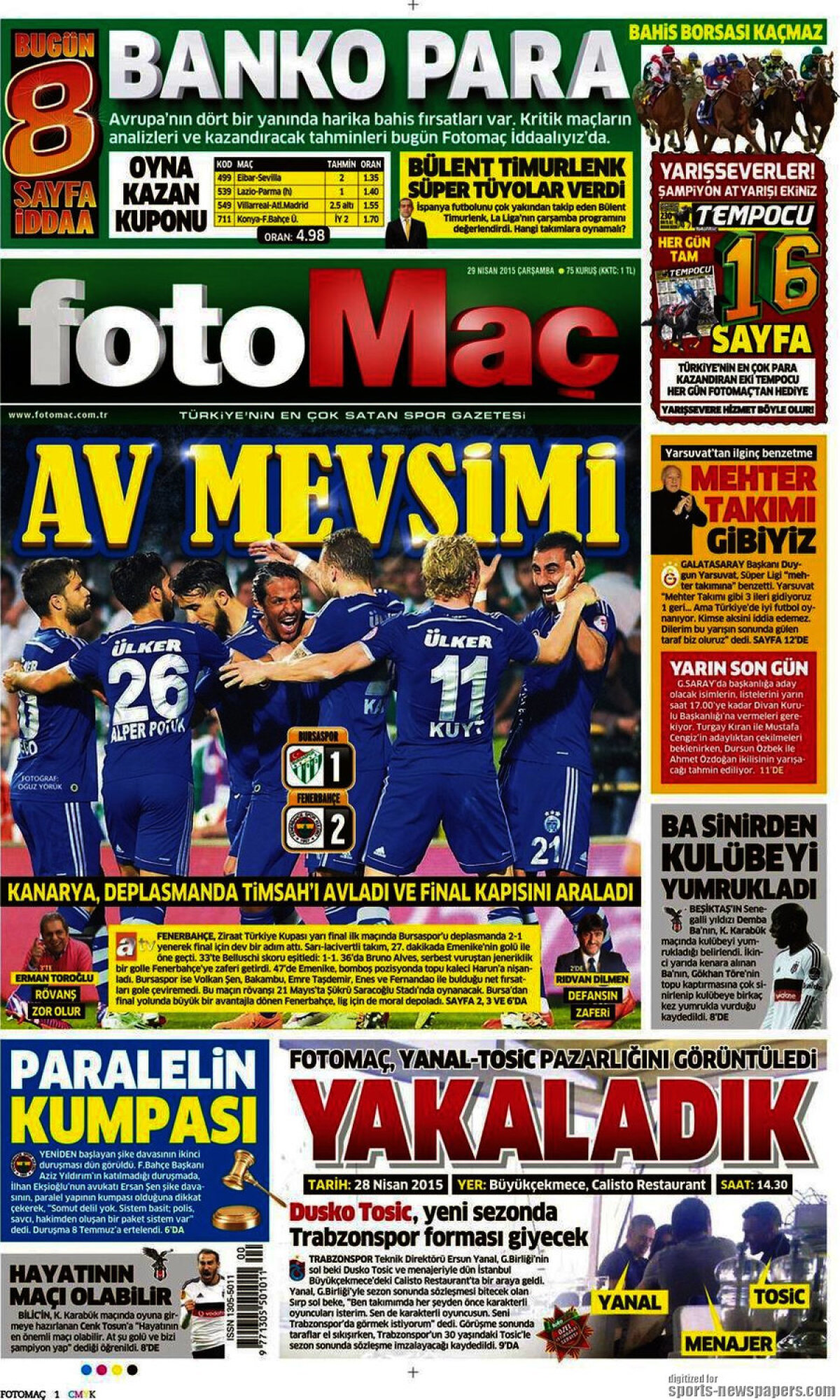 Ce scriu azi ziarele de sport din Europa (29 aprilie 2015)