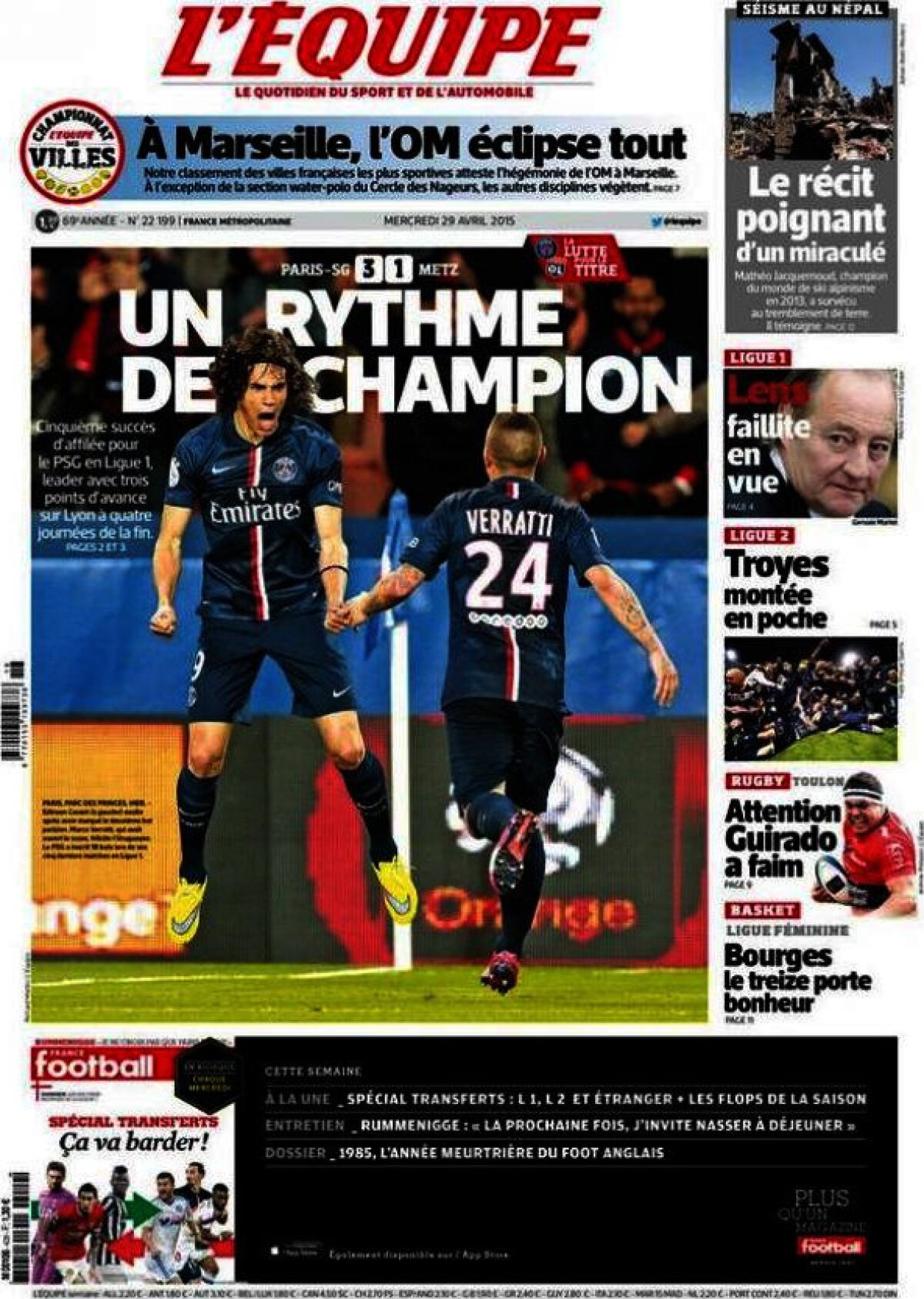 Ce scriu azi ziarele de sport din Europa (29 aprilie 2015)