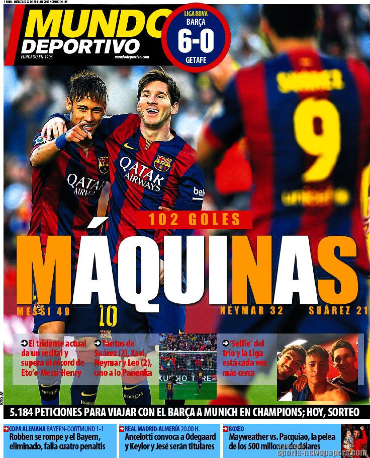 Ce scriu azi ziarele de sport din Europa (29 aprilie 2015)