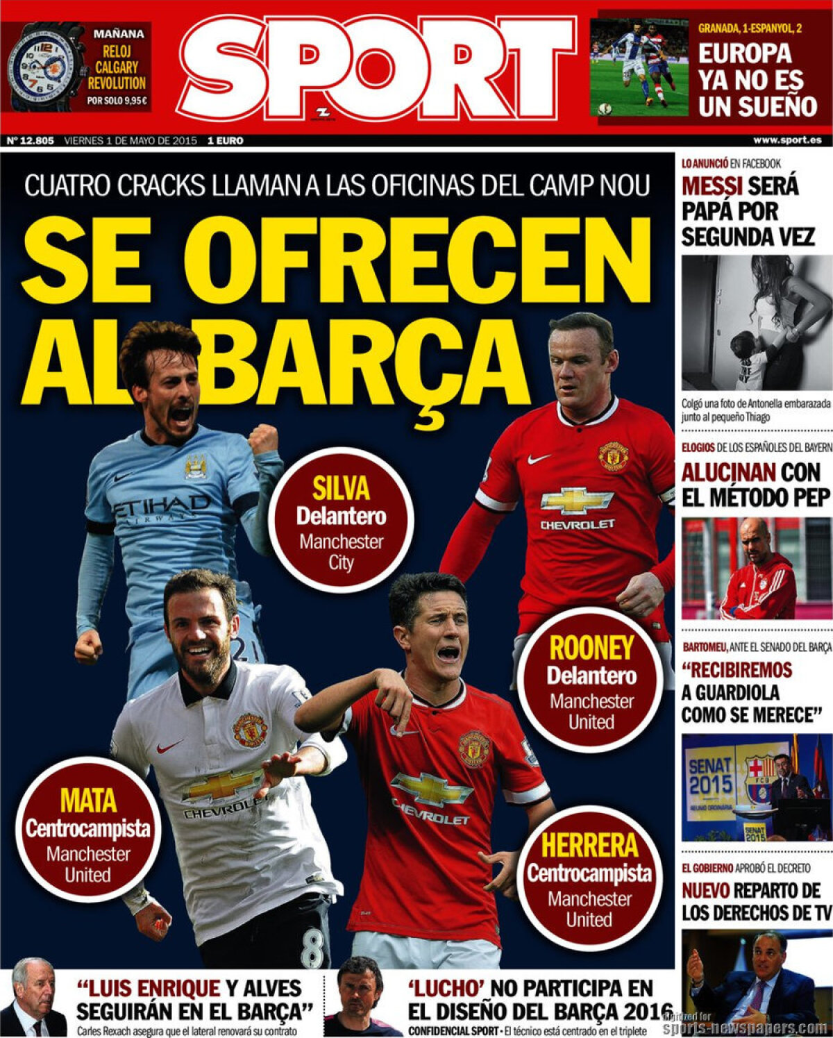 Ce scriu azi ziarele de sport din lume (1 mai 2015)