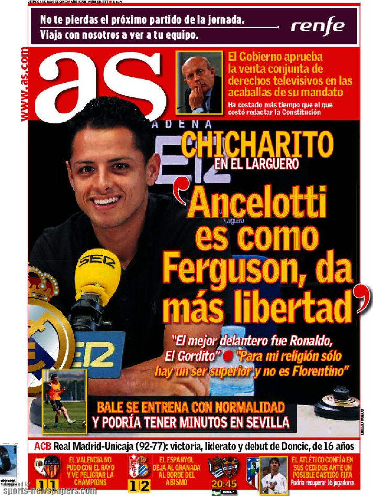 Ce scriu azi ziarele de sport din lume (1 mai 2015)