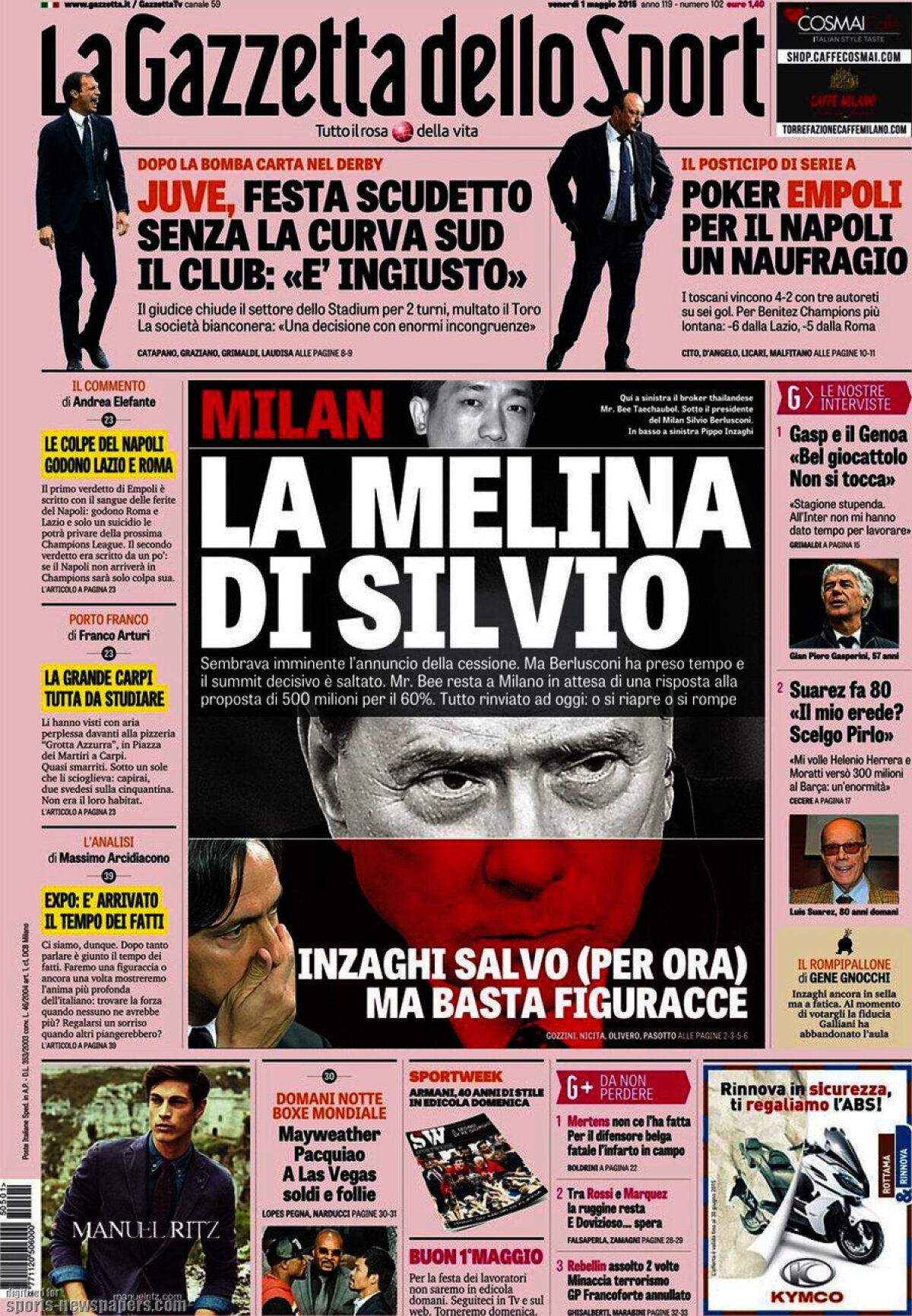 Ce scriu azi ziarele de sport din lume (1 mai 2015)