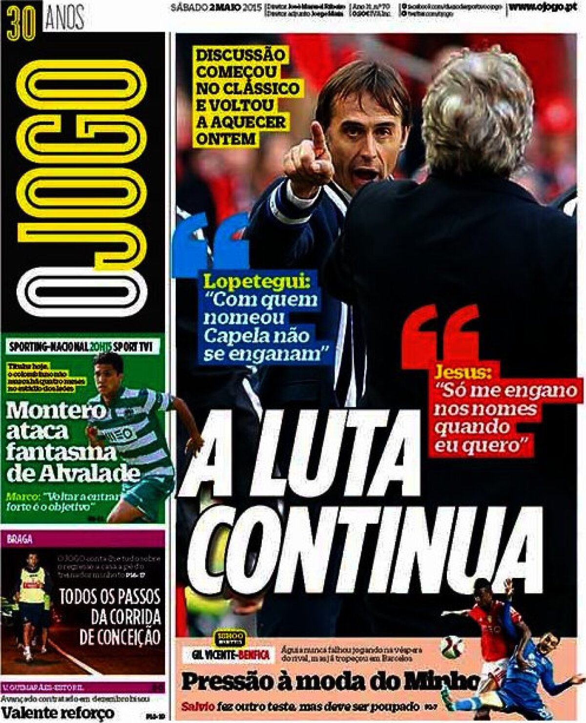 Ce scriu azi ziarele de sport din lume (2 mai 2015)