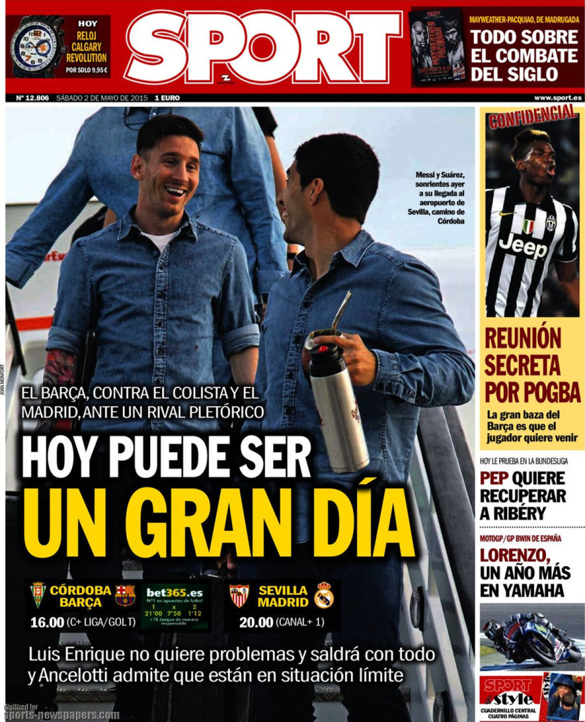 Ce scriu azi ziarele de sport din lume (2 mai 2015)