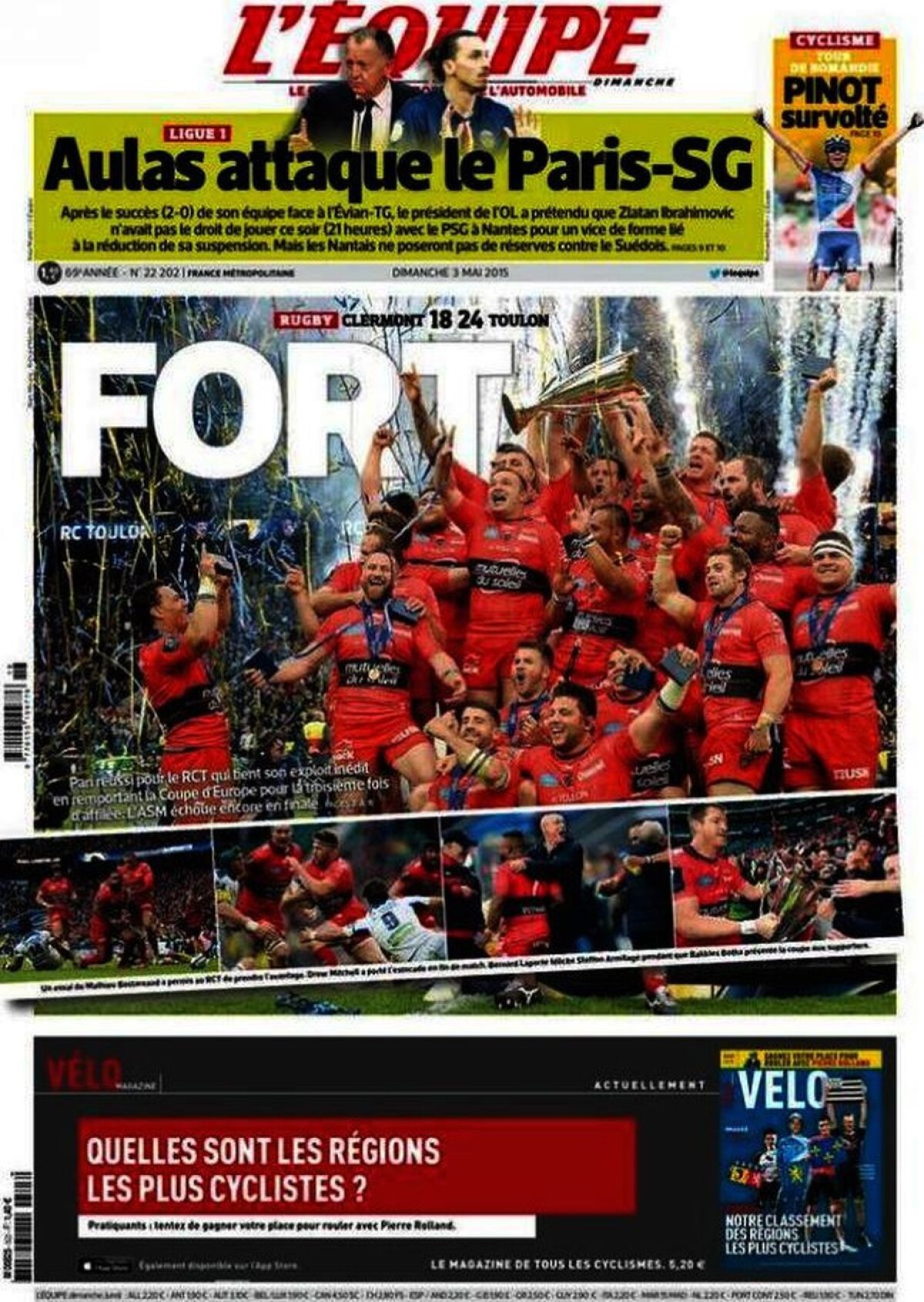 Ce scriu azi ziarele de sport din lume (3 mai 2015)