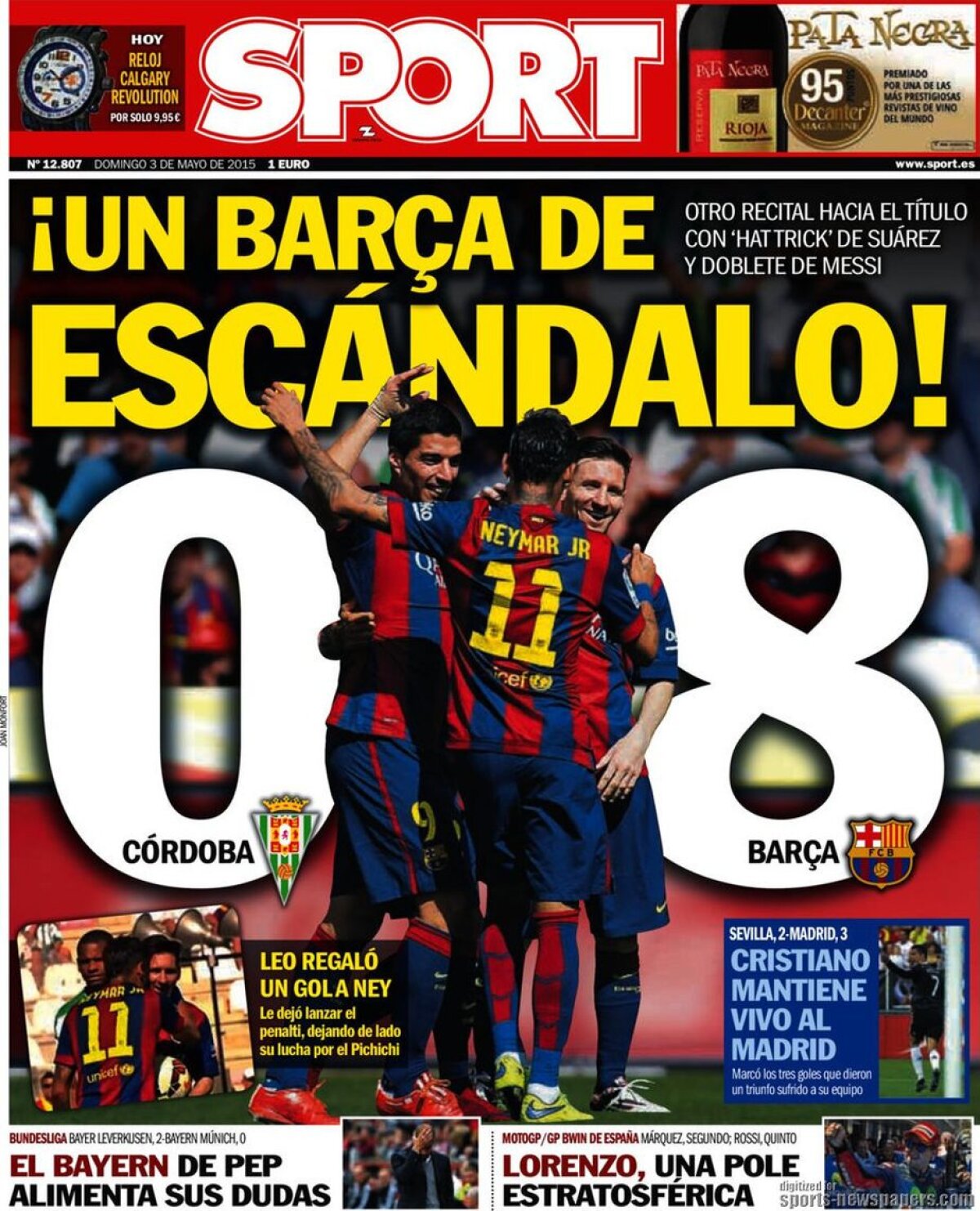 Ce scriu azi ziarele de sport din lume (3 mai 2015)