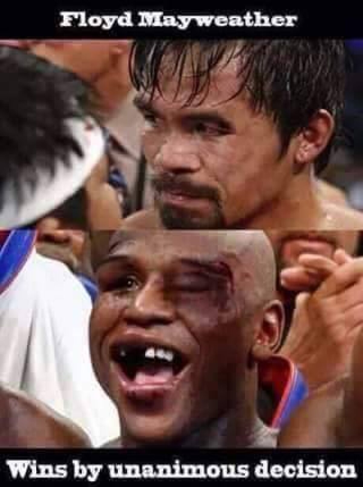 FOTO Imagini geniale după victoria defensivului Mayweather cu Pacquiao: ”Ești Chelsea al boxului”