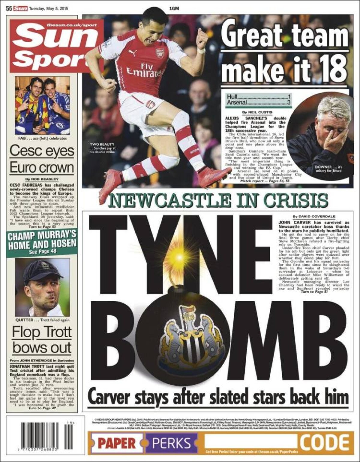 Ce scriu azi ziarele de sport din lume (5 mai 2015)