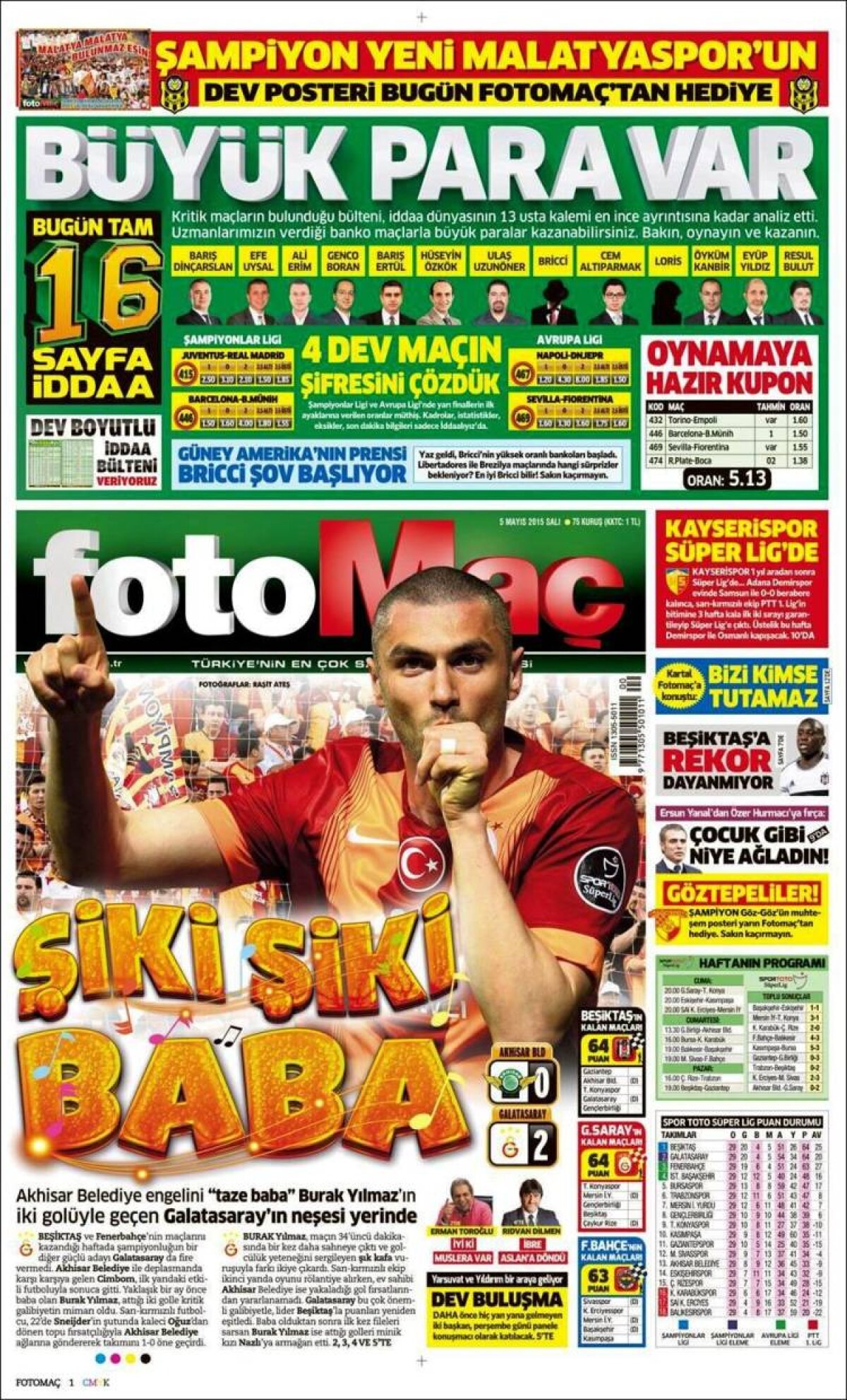 Ce scriu azi ziarele de sport din lume (5 mai 2015)