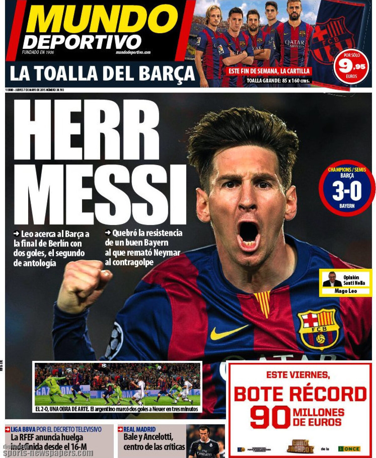 Ce scriu azi ziarele de sport din lume (7 mai 2015)