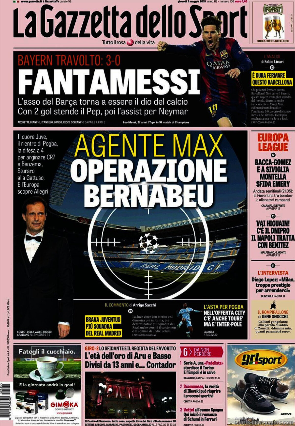 Ce scriu azi ziarele de sport din lume (7 mai 2015)