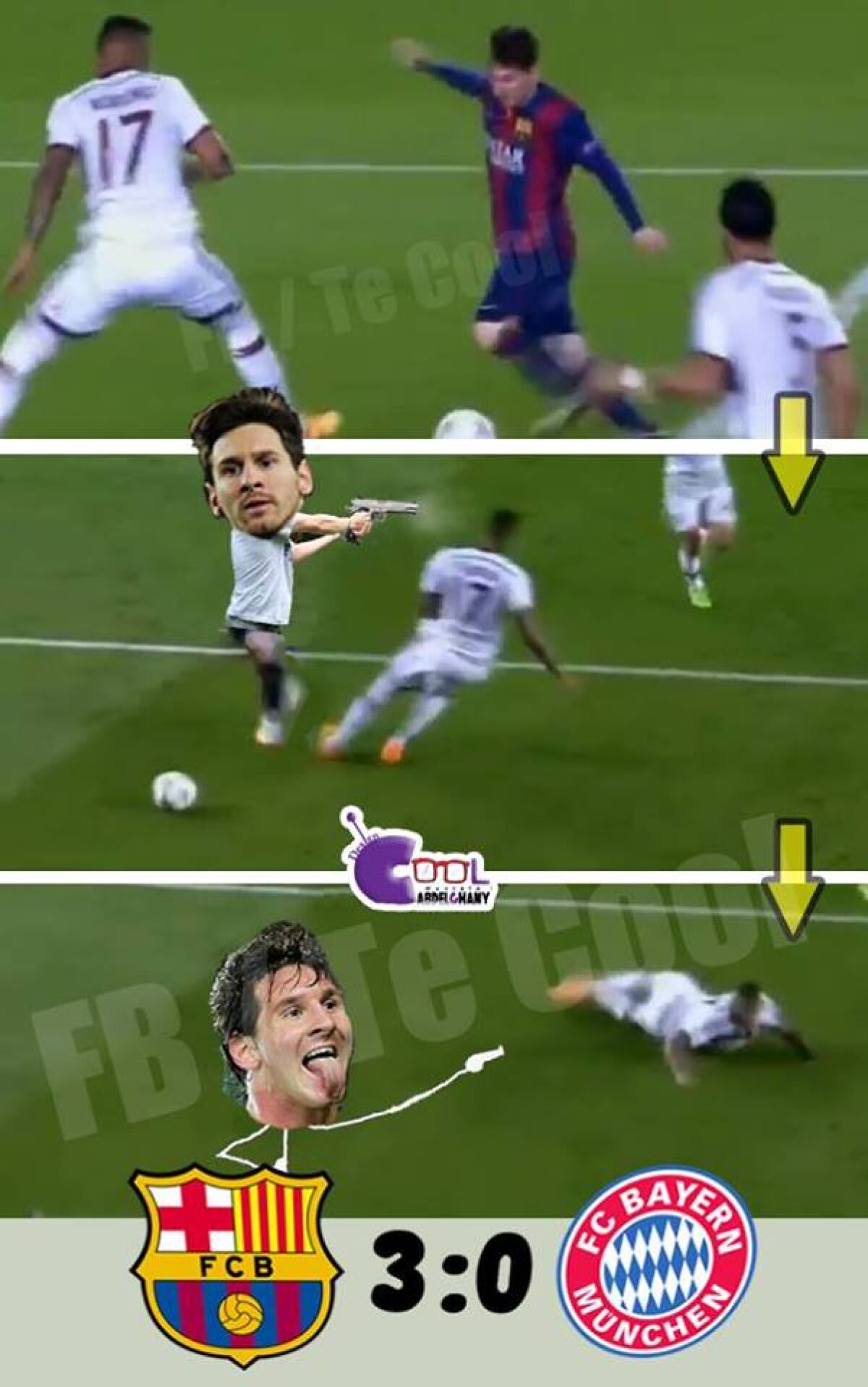 FOTO+VIDEO Cele mai amuzante imagini după ce Messi l-a umilit pe Boateng