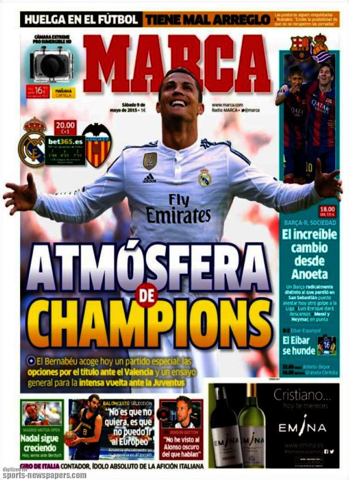 Ce scriu azi ziarele de sport din lume (9 mai 2015)