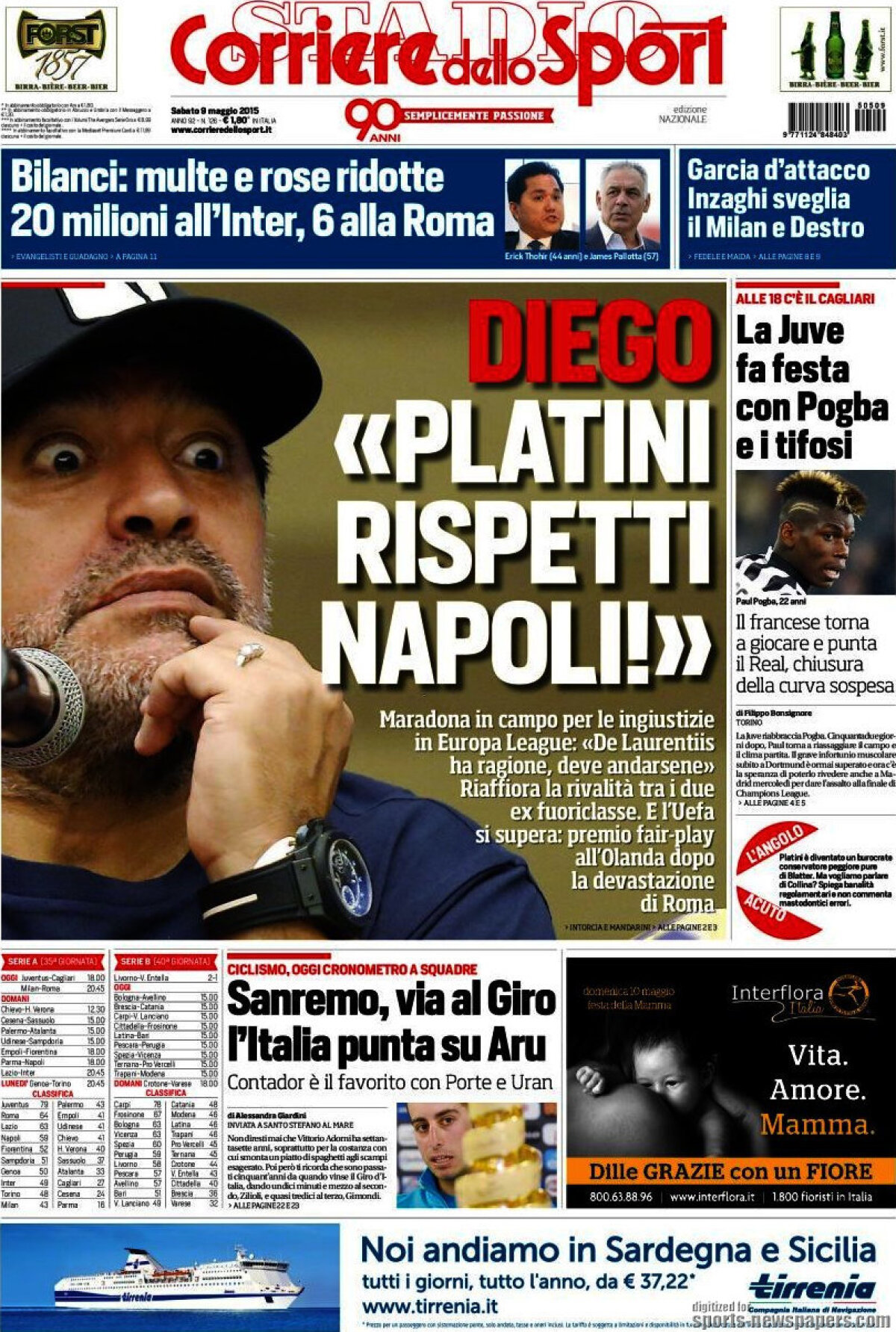 Ce scriu azi ziarele de sport din lume (9 mai 2015)