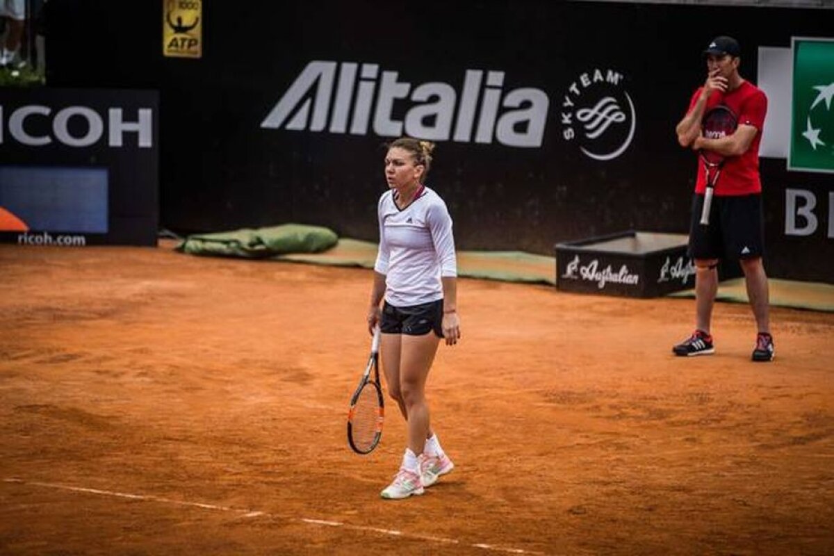 FOTO Simona Halep se antrenează din greu la Roma » Cum o descriu italienii