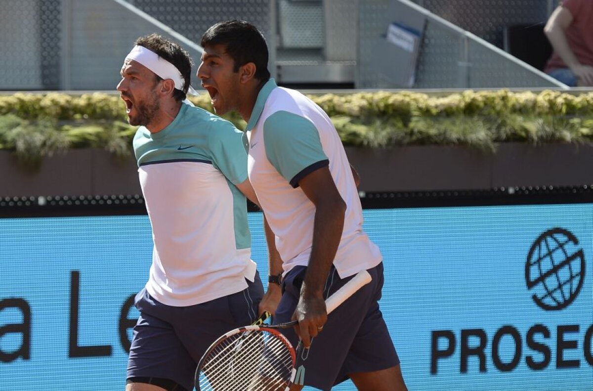 FOTO Victoria carierei! Florin Mergea și Rohan Bopanna au cîștigat finala de la Madrid