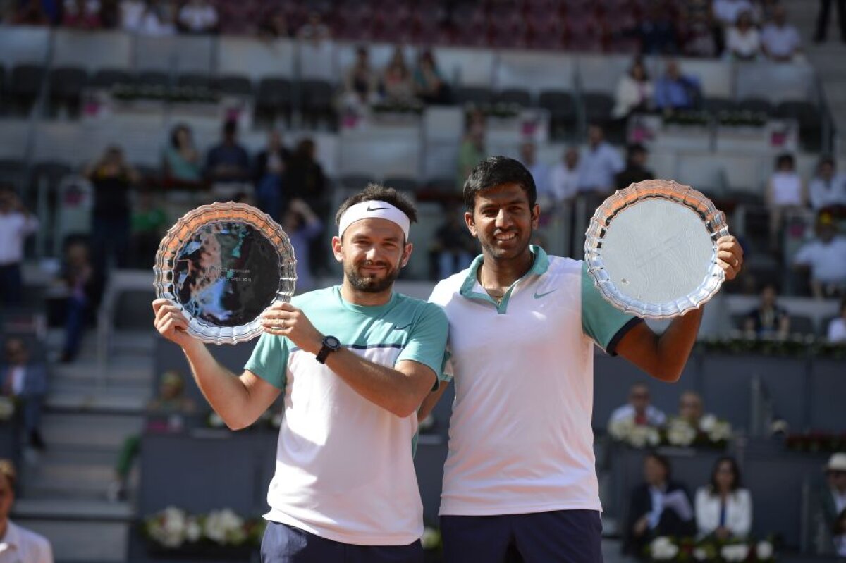 FOTO Victoria carierei! Florin Mergea și Rohan Bopanna au cîștigat finala de la Madrid