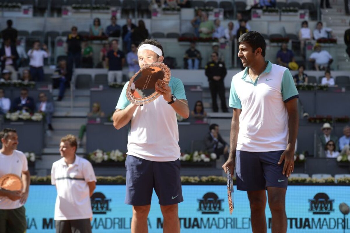 FOTO Victoria carierei! Florin Mergea și Rohan Bopanna au cîștigat finala de la Madrid