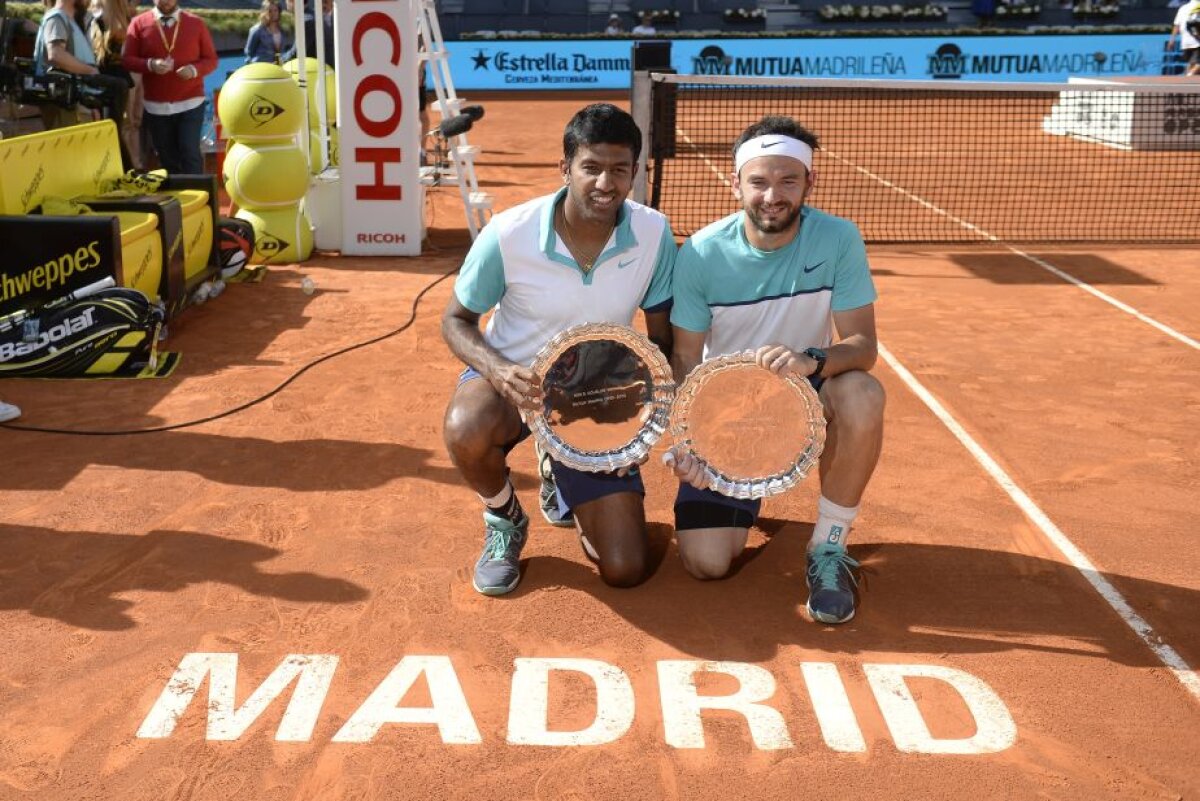 FOTO Victoria carierei! Florin Mergea și Rohan Bopanna au cîștigat finala de la Madrid