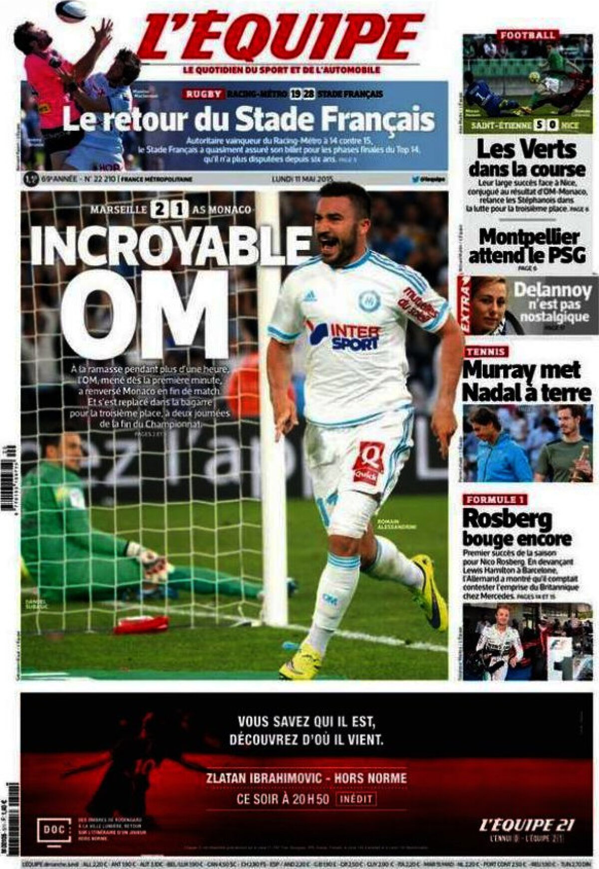 Ce scriu azi ziarele de sport din lume (11 mai 2015)