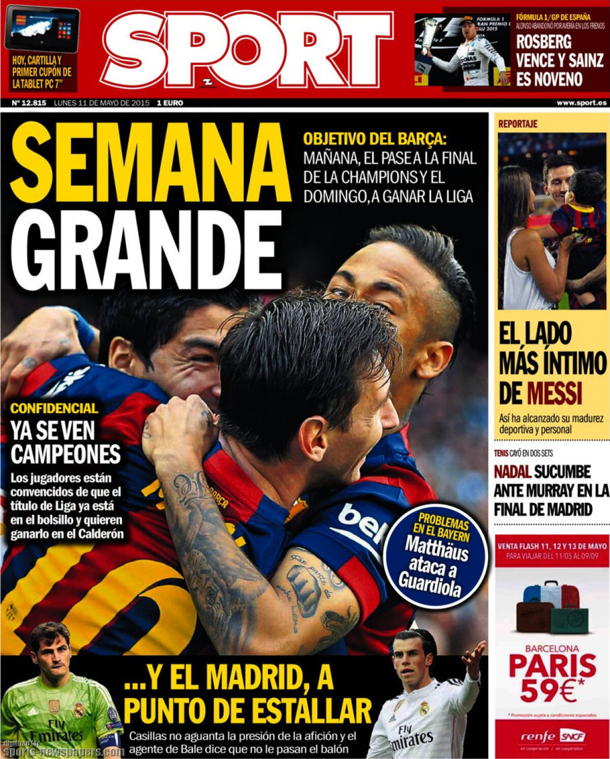 Ce scriu azi ziarele de sport din lume (11 mai 2015)