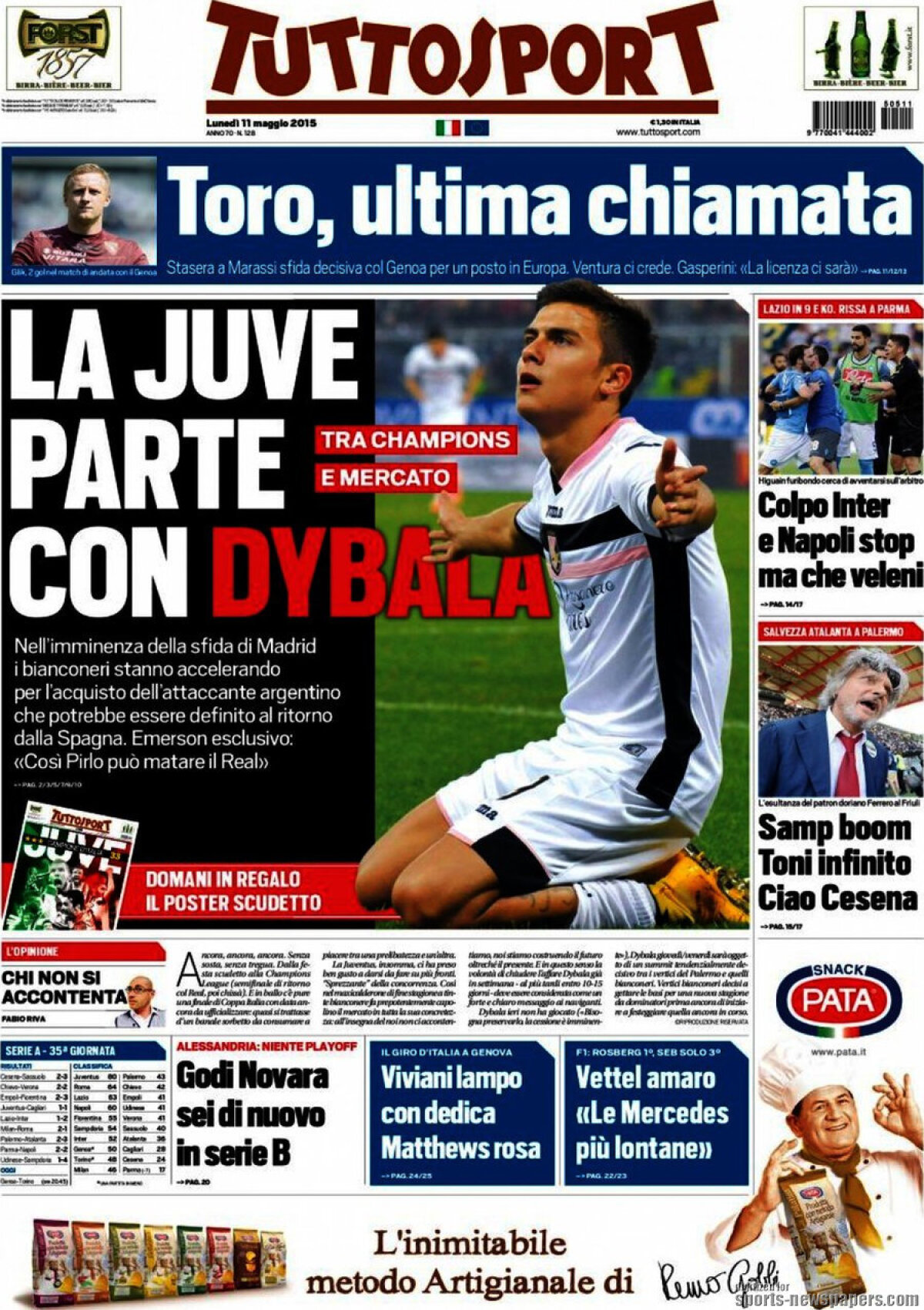 Ce scriu azi ziarele de sport din lume (11 mai 2015)