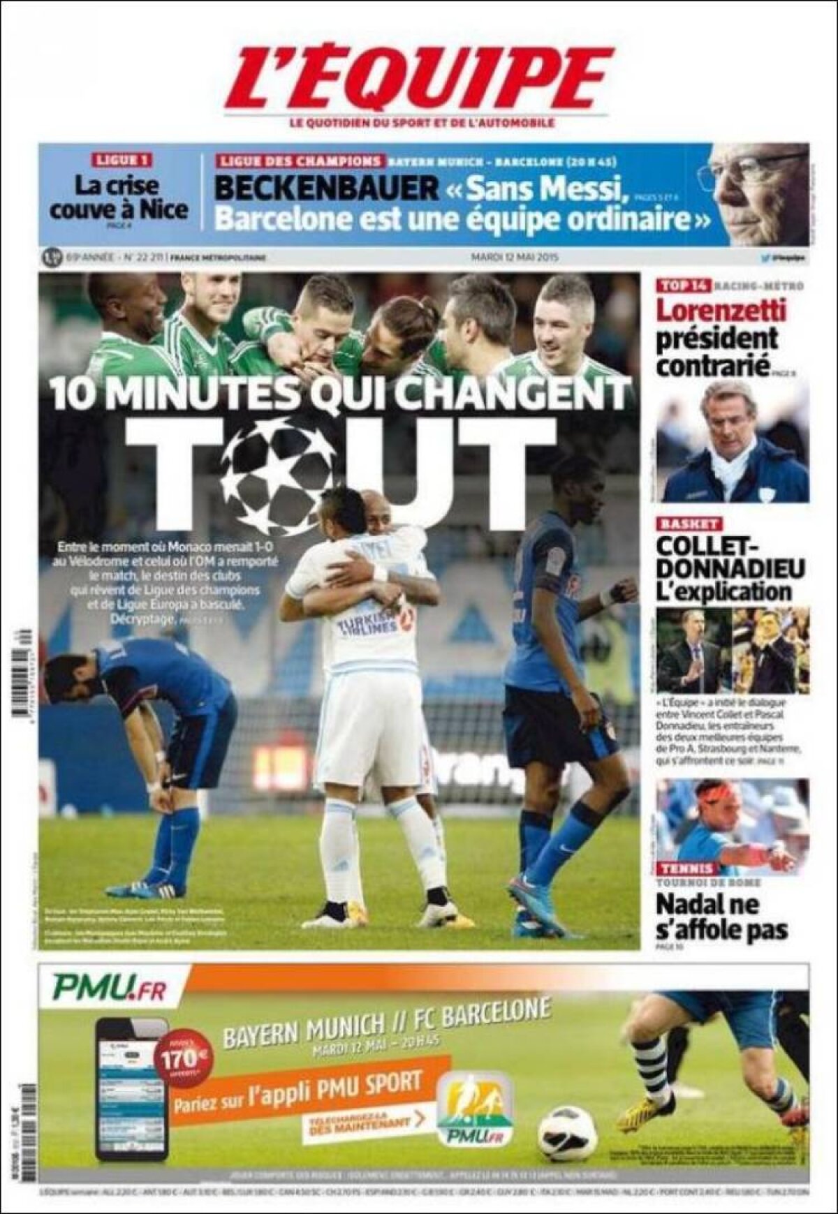 Ce scriu azi ziarele de sport din lume (12 mai 2015)