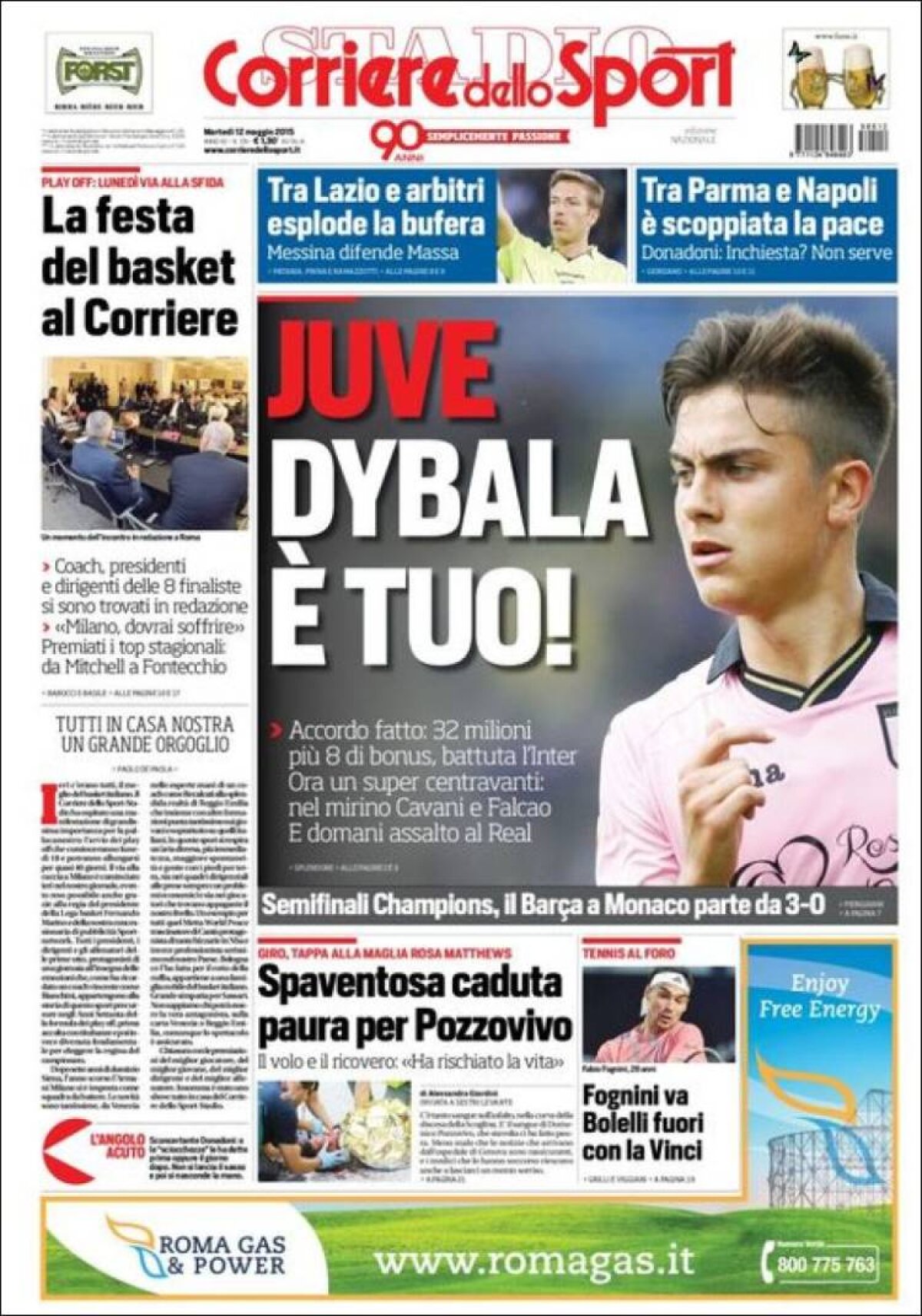 Ce scriu azi ziarele de sport din lume (12 mai 2015)