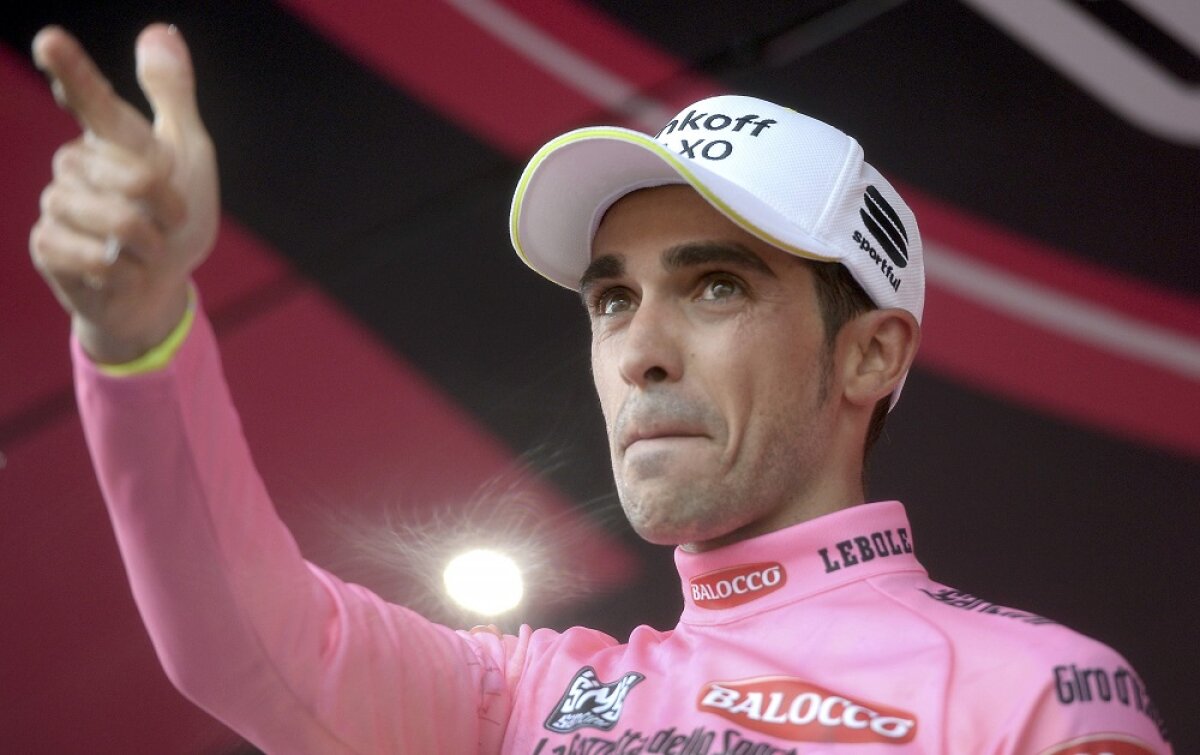 Bang Bang. Alberto Contador a scos armele în Turul Italiei și a confiscat tricoul roz