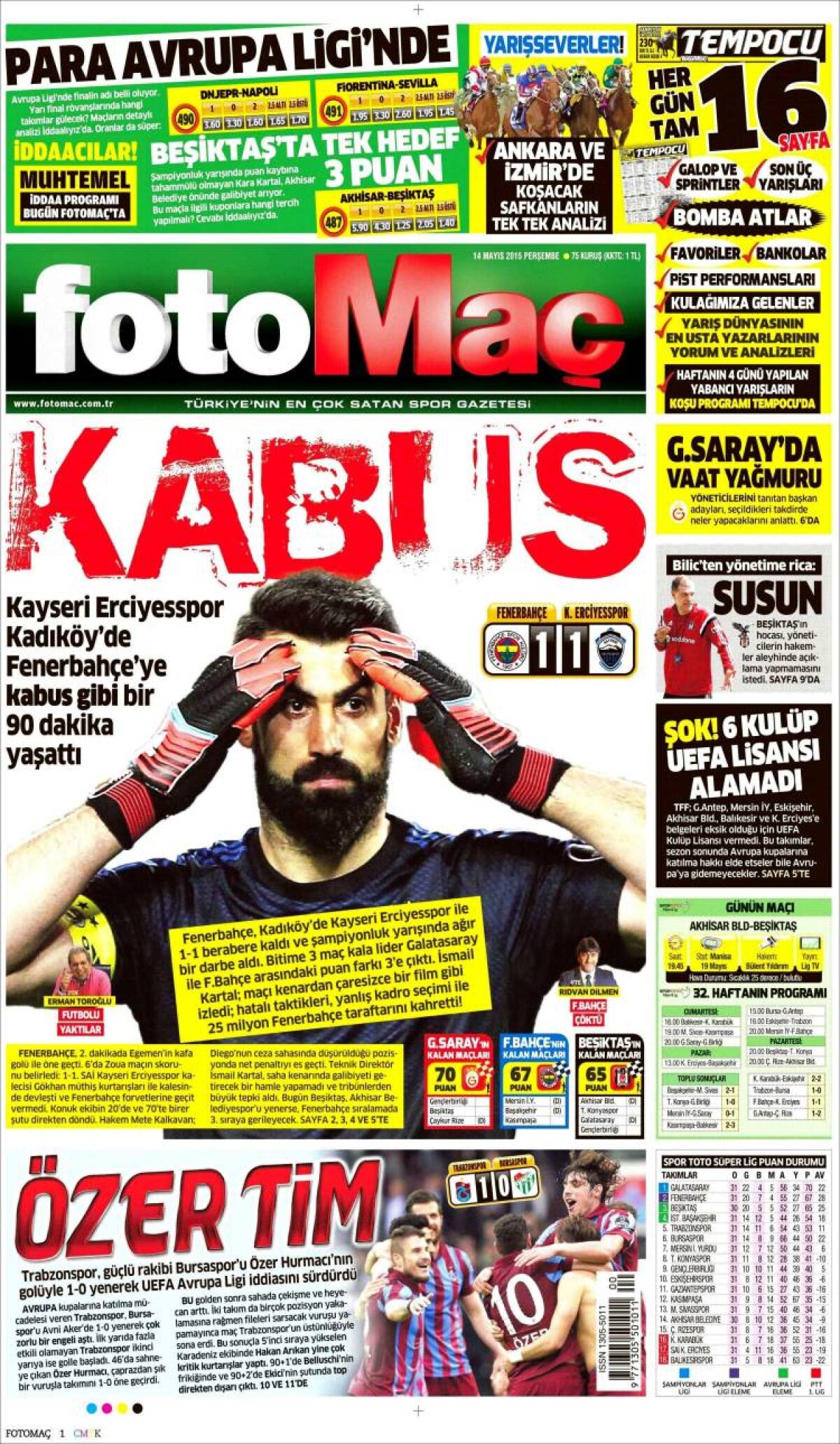 Ce scriu azi ziarele de sport din lume (14 mai 2015)