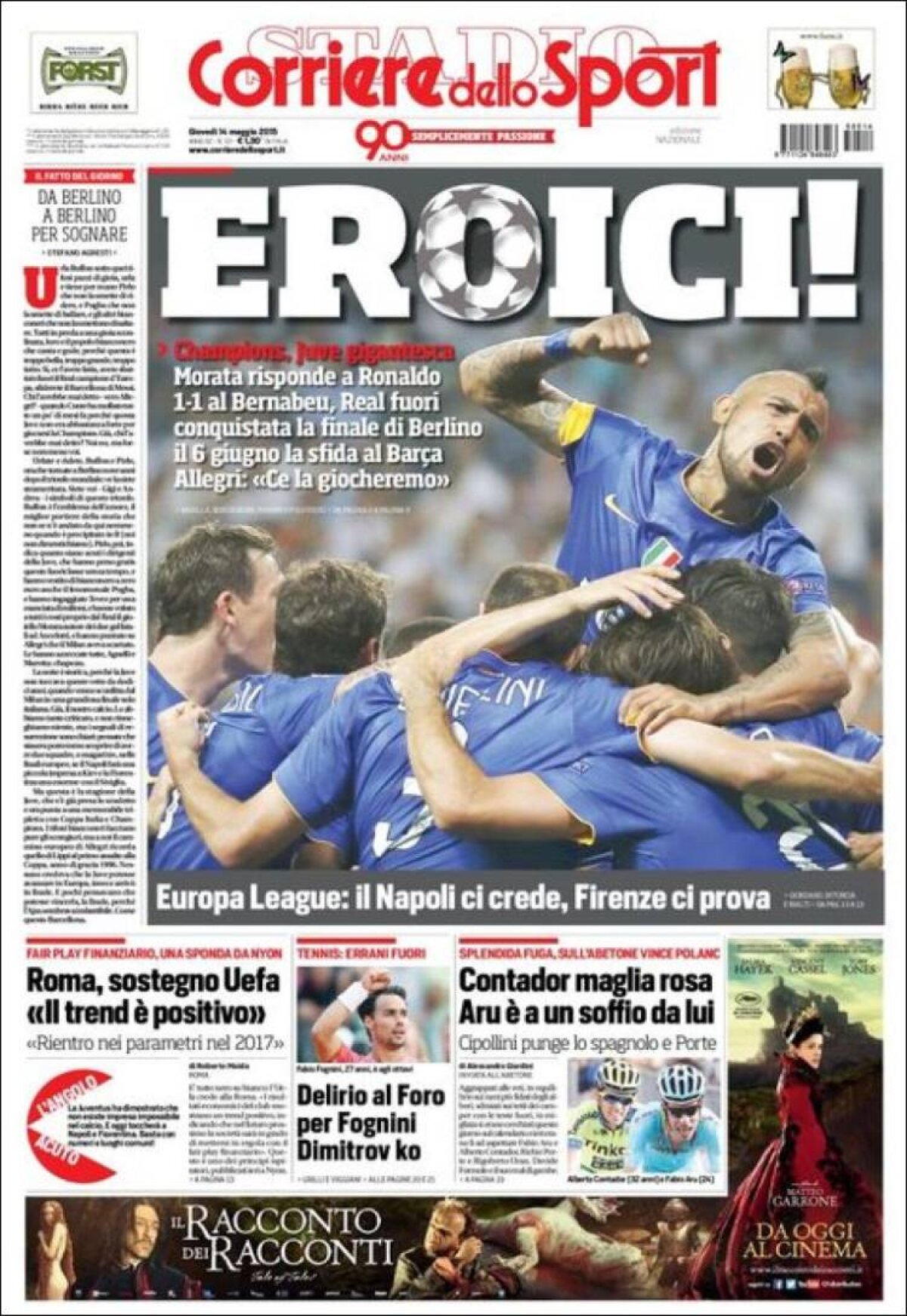 Ce scriu azi ziarele de sport din lume (14 mai 2015)