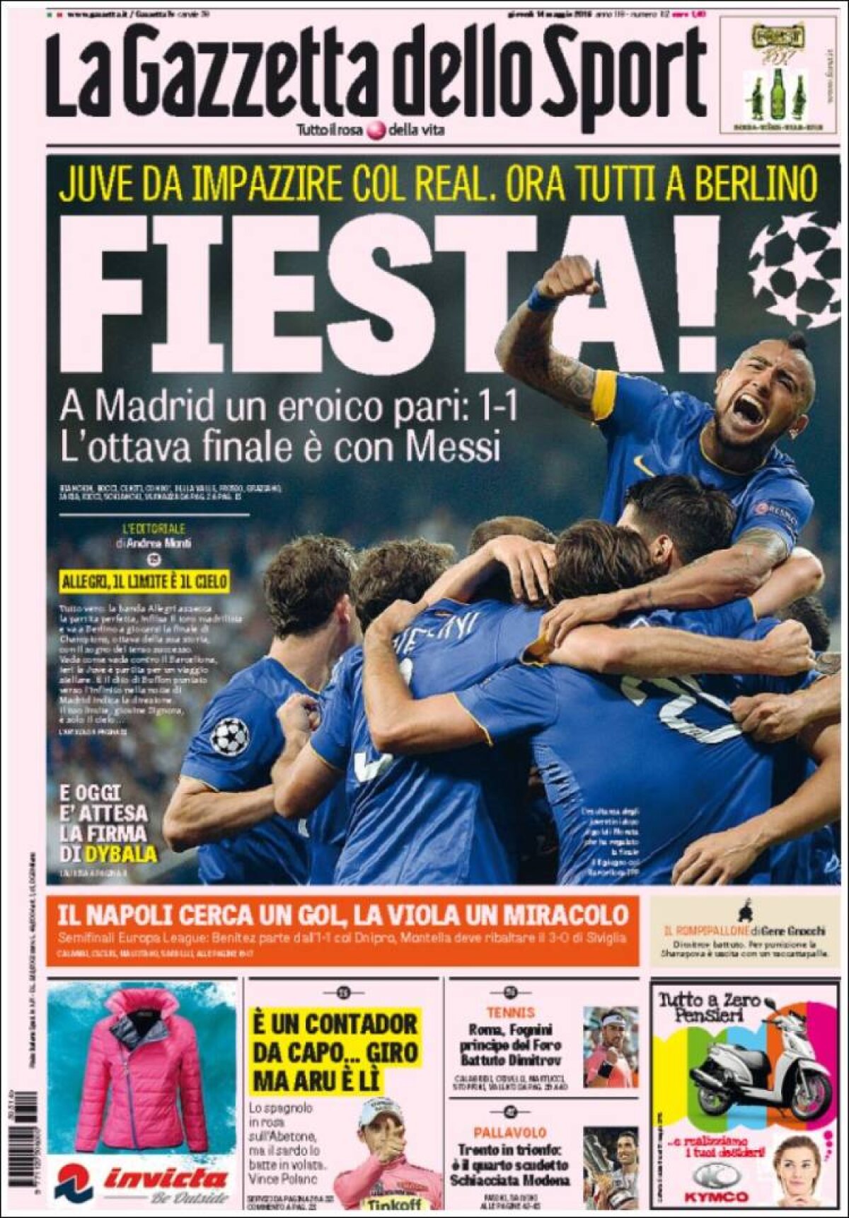 Ce scriu azi ziarele de sport din lume (14 mai 2015)