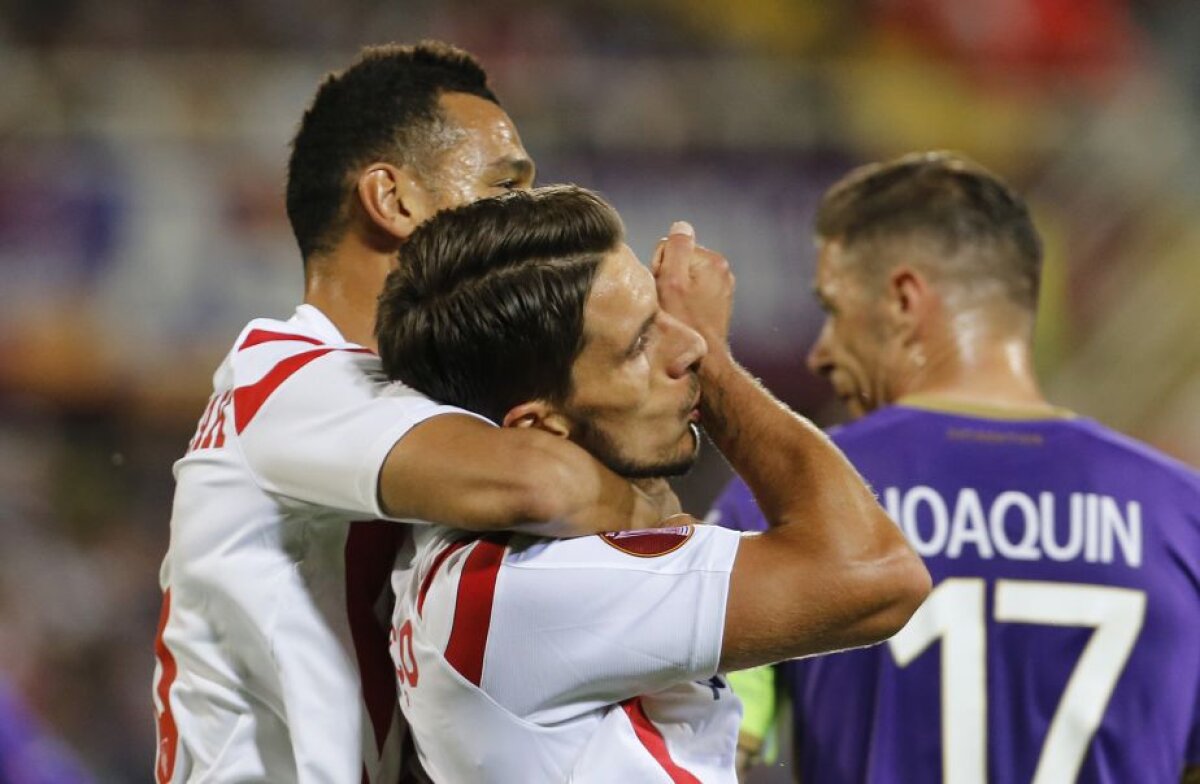 VIDEO+FOTO Ciao, Italia! Fiorentina și Napoli au fost trimise acasă, Sevilla și Dnepr se vor lupta la Varșovia pentru trofeul Europa League