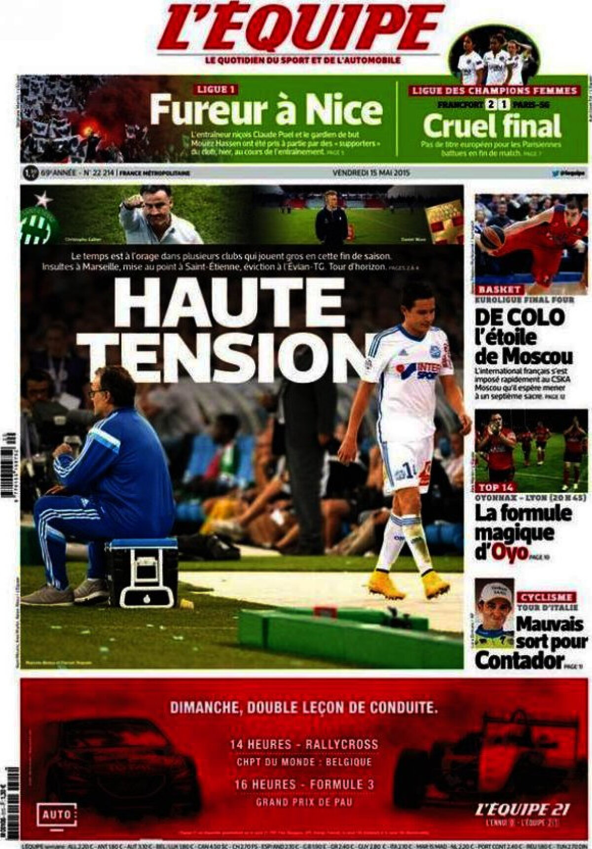 Ce scriu azi ziarele de sport din Europa (15 mai 2015)