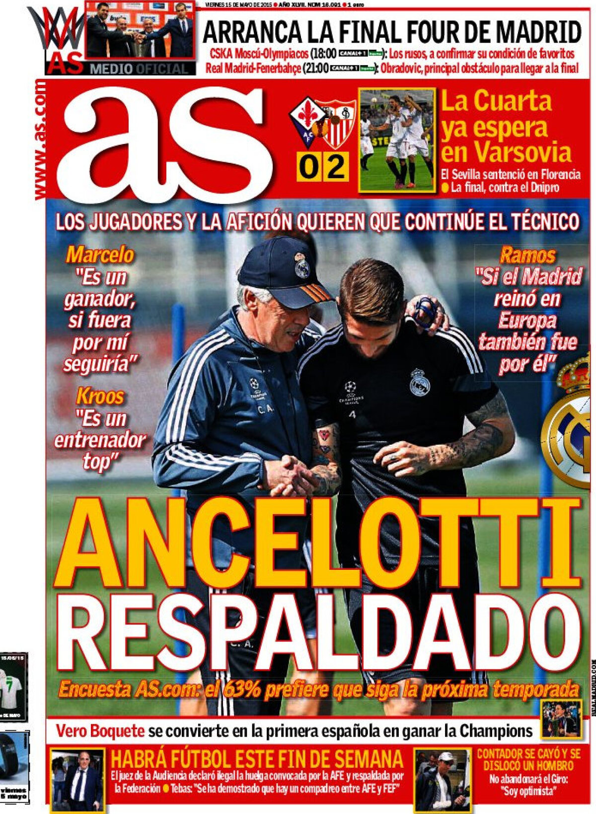 Ce scriu azi ziarele de sport din Europa (15 mai 2015)