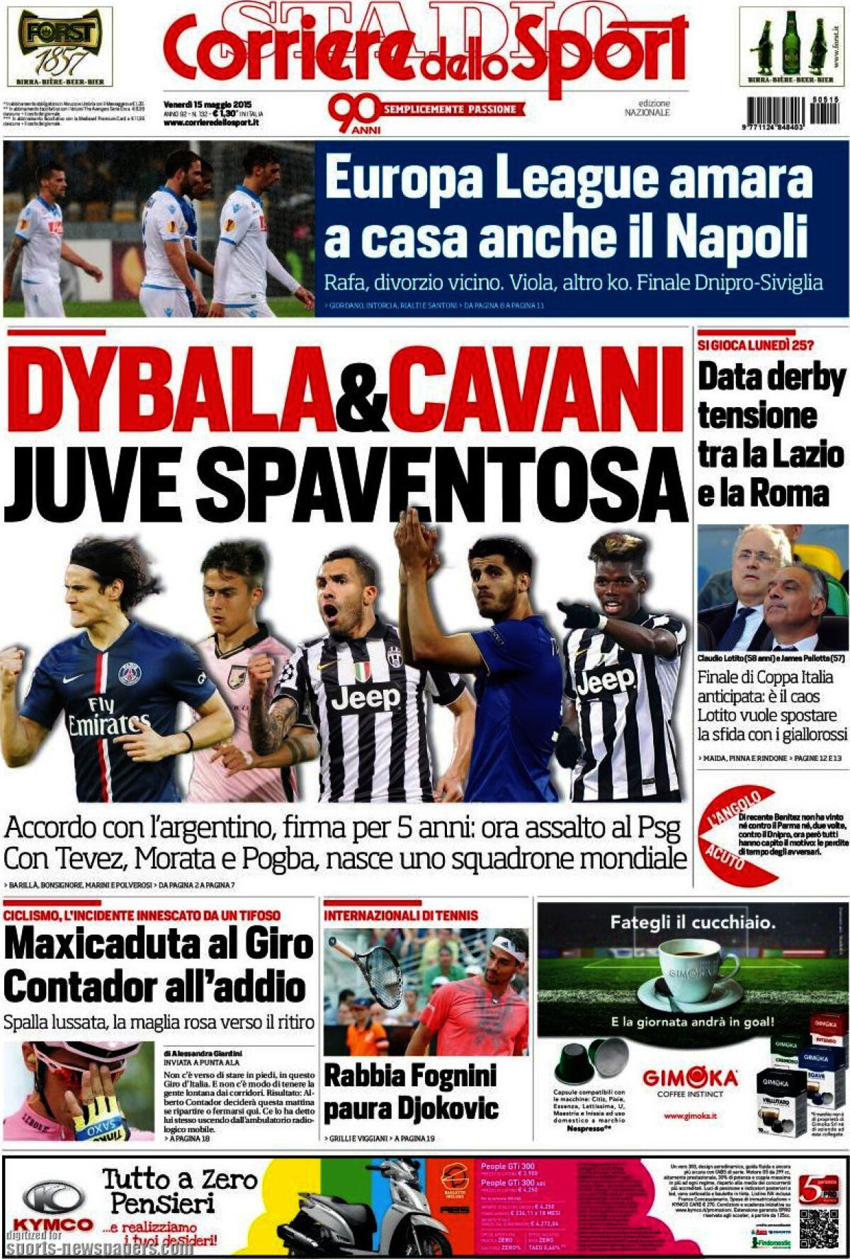 Ce scriu azi ziarele de sport din Europa (15 mai 2015)