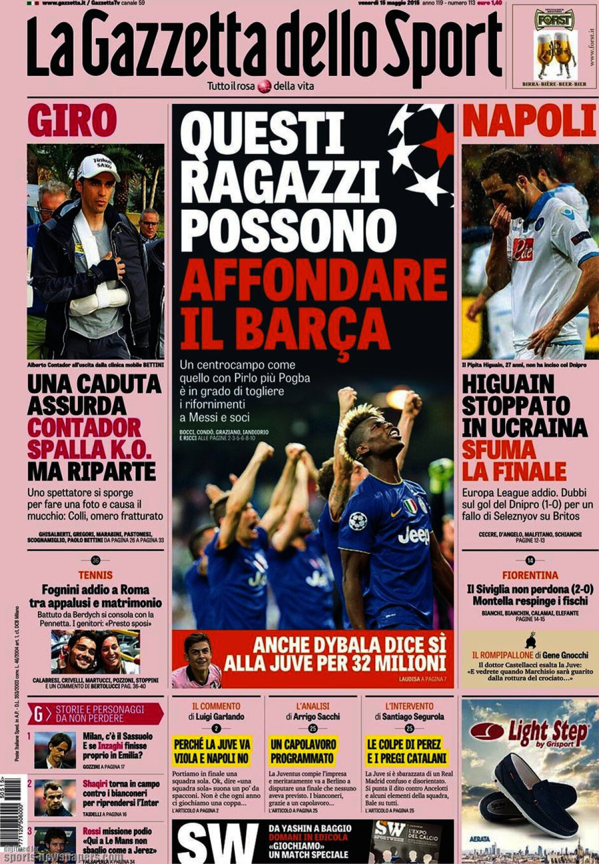 Ce scriu azi ziarele de sport din Europa (15 mai 2015)